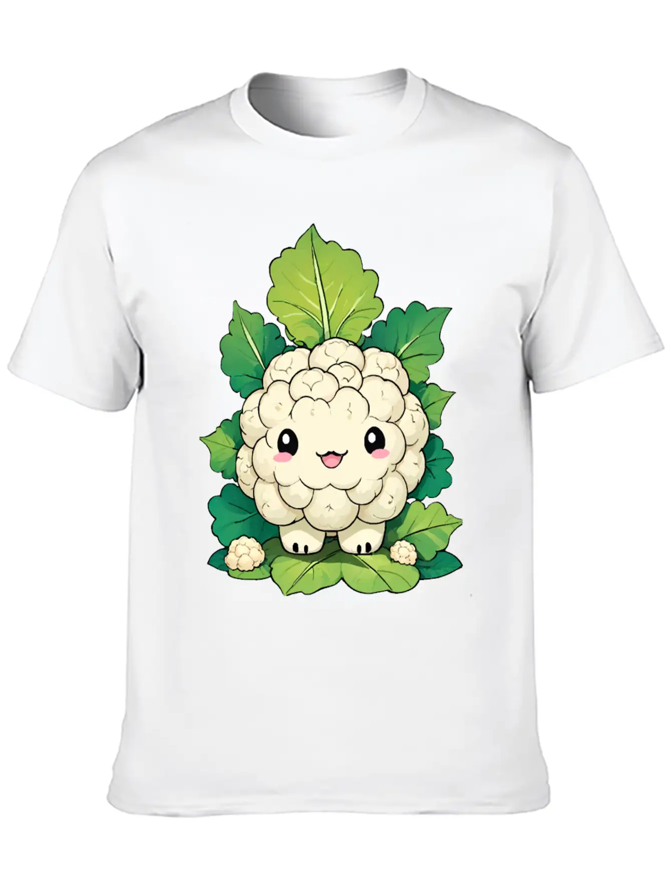 Kawaii Cauliflower Essential Cotton Tee For Daily Outfits – Unisex Style