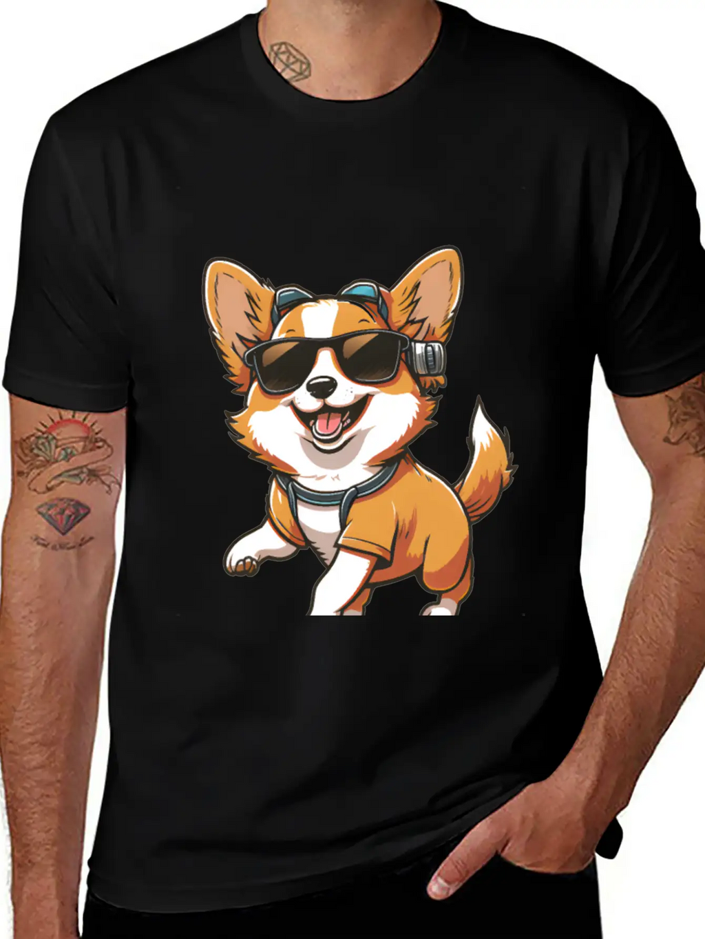 Kawaii Cute Dog For Dog Lover Essential Cotton Tee For Daily Outfits – Unisex Style
