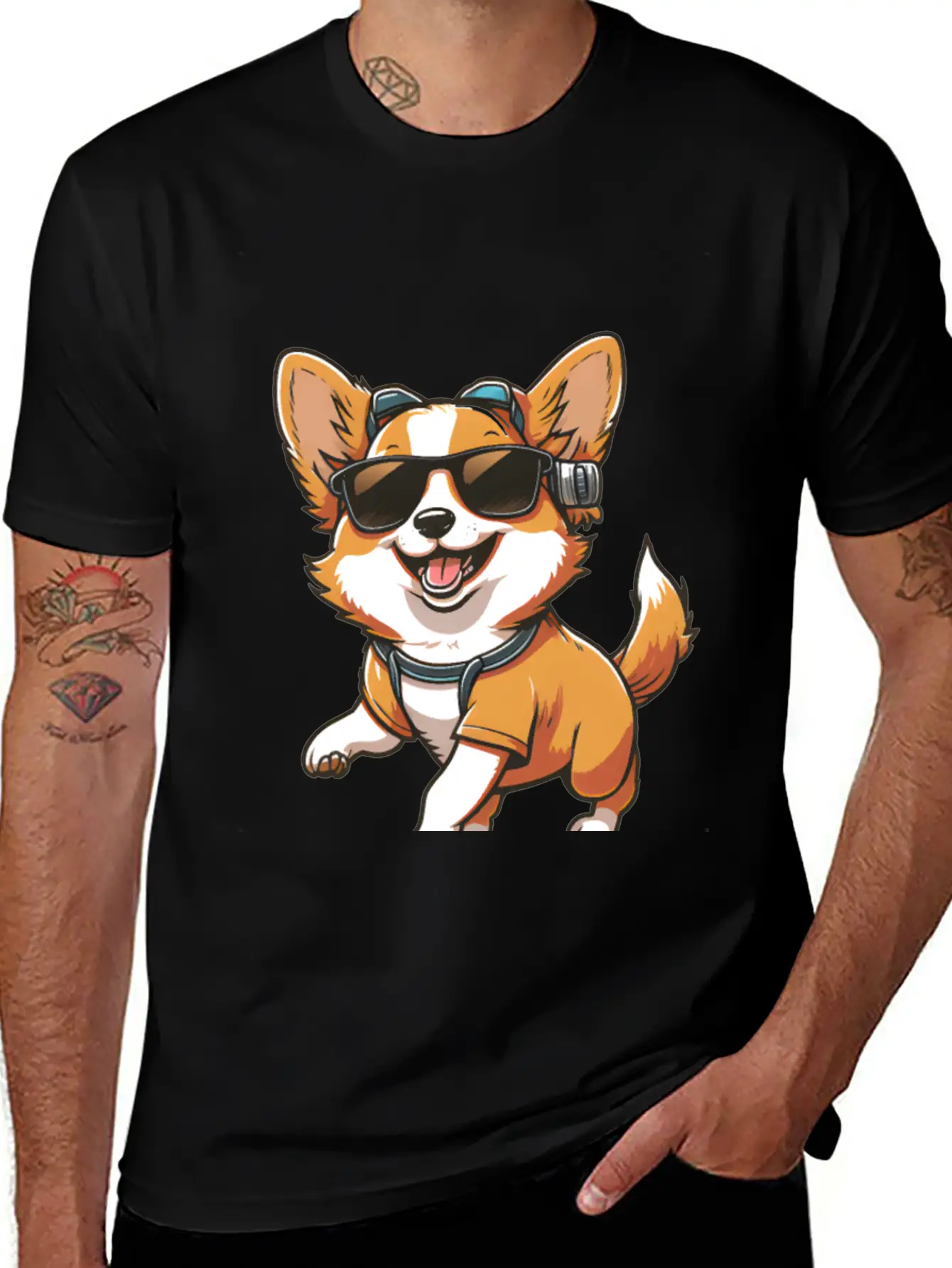 Kawaii Cute Dog For Dog Lover Essential Cotton Tee For Daily Outfits – Unisex Style