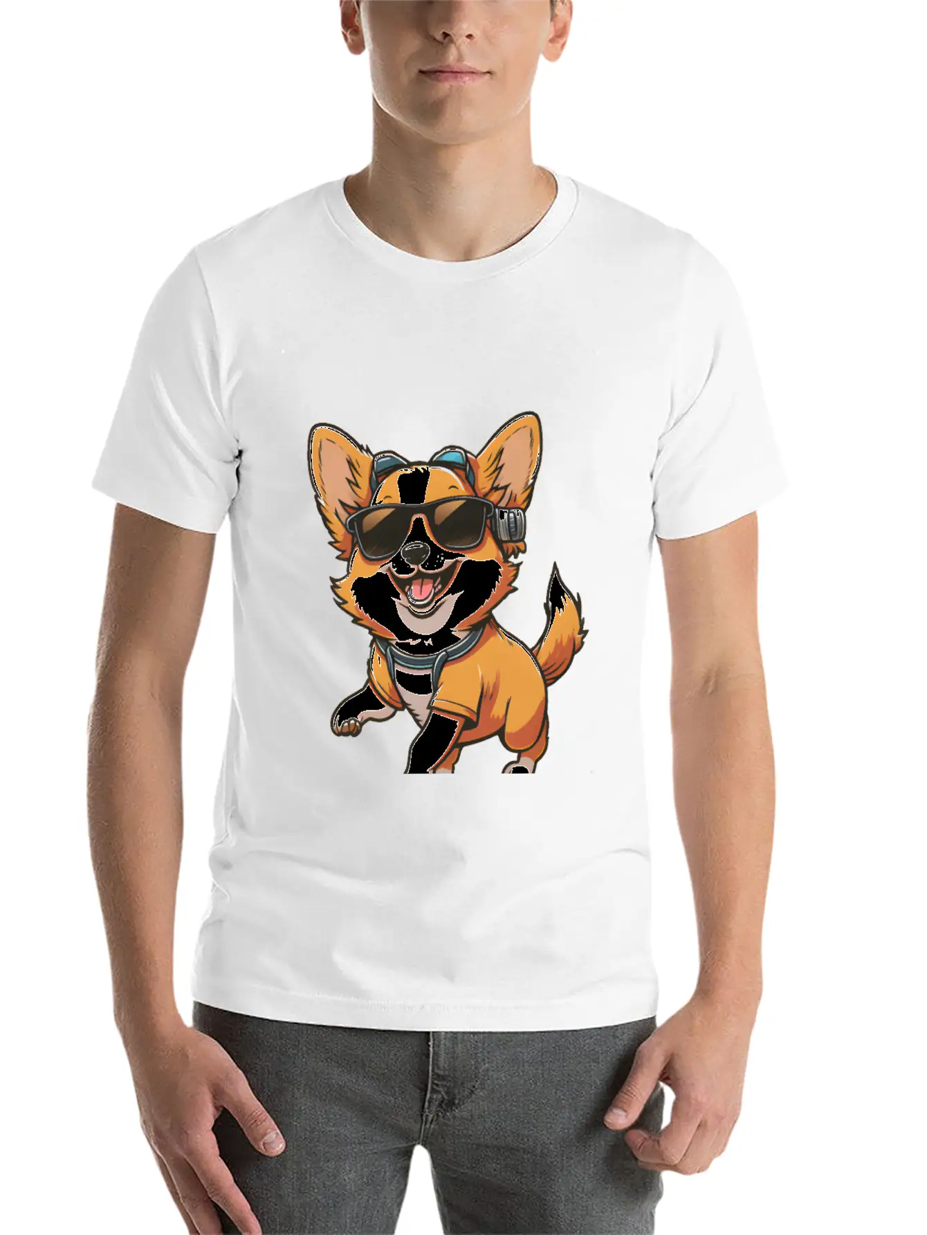 Kawaii Cute Dog For Dog Lover Essential Cotton Tee For Daily Outfits – Unisex Style