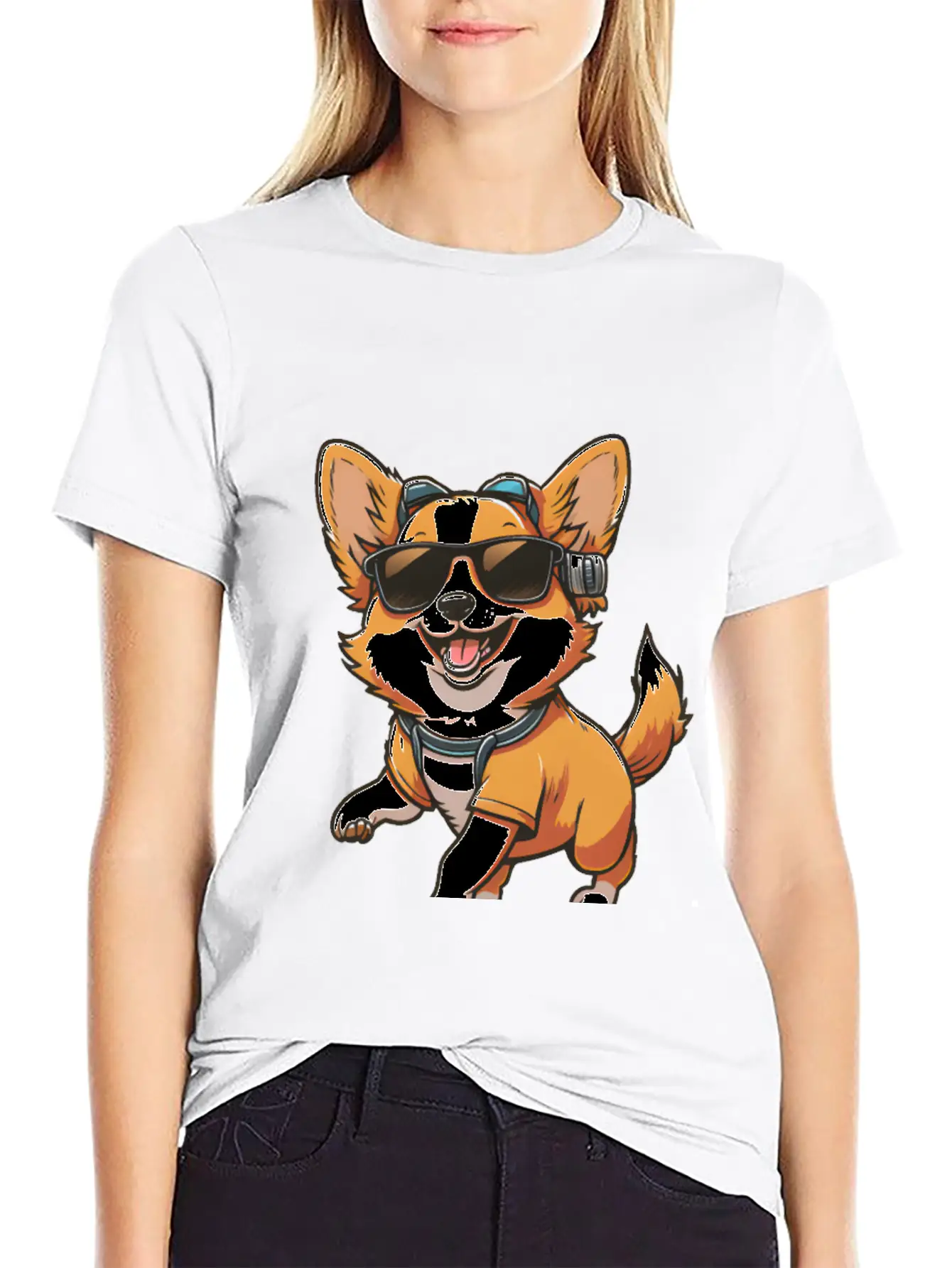 Kawaii Cute Dog For Dog Lover Essential Cotton Tee For Daily Outfits – Unisex Style