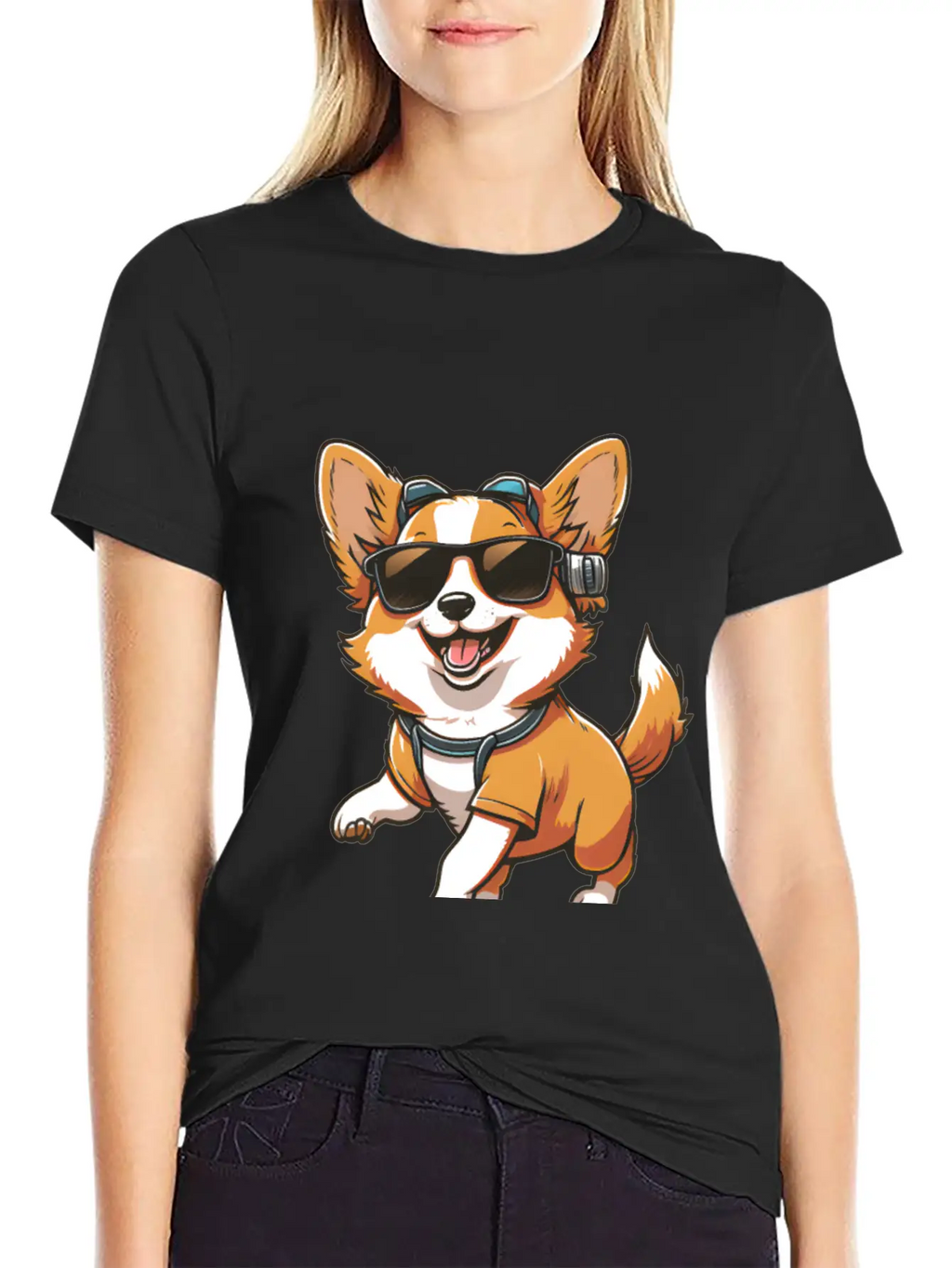 Kawaii Cute Dog For Dog Lover Essential Cotton Tee For Daily Outfits – Unisex Style