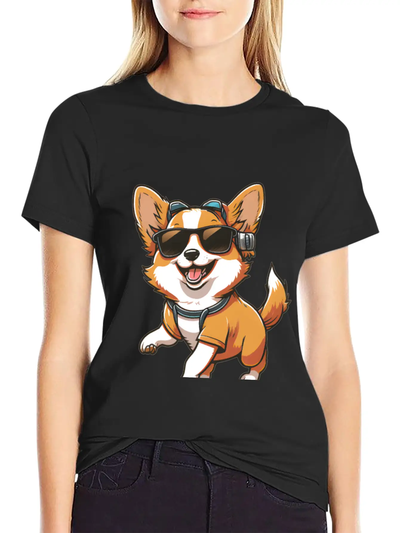 Kawaii Cute Dog For Dog Lover Essential Cotton Tee For Daily Outfits – Unisex Style