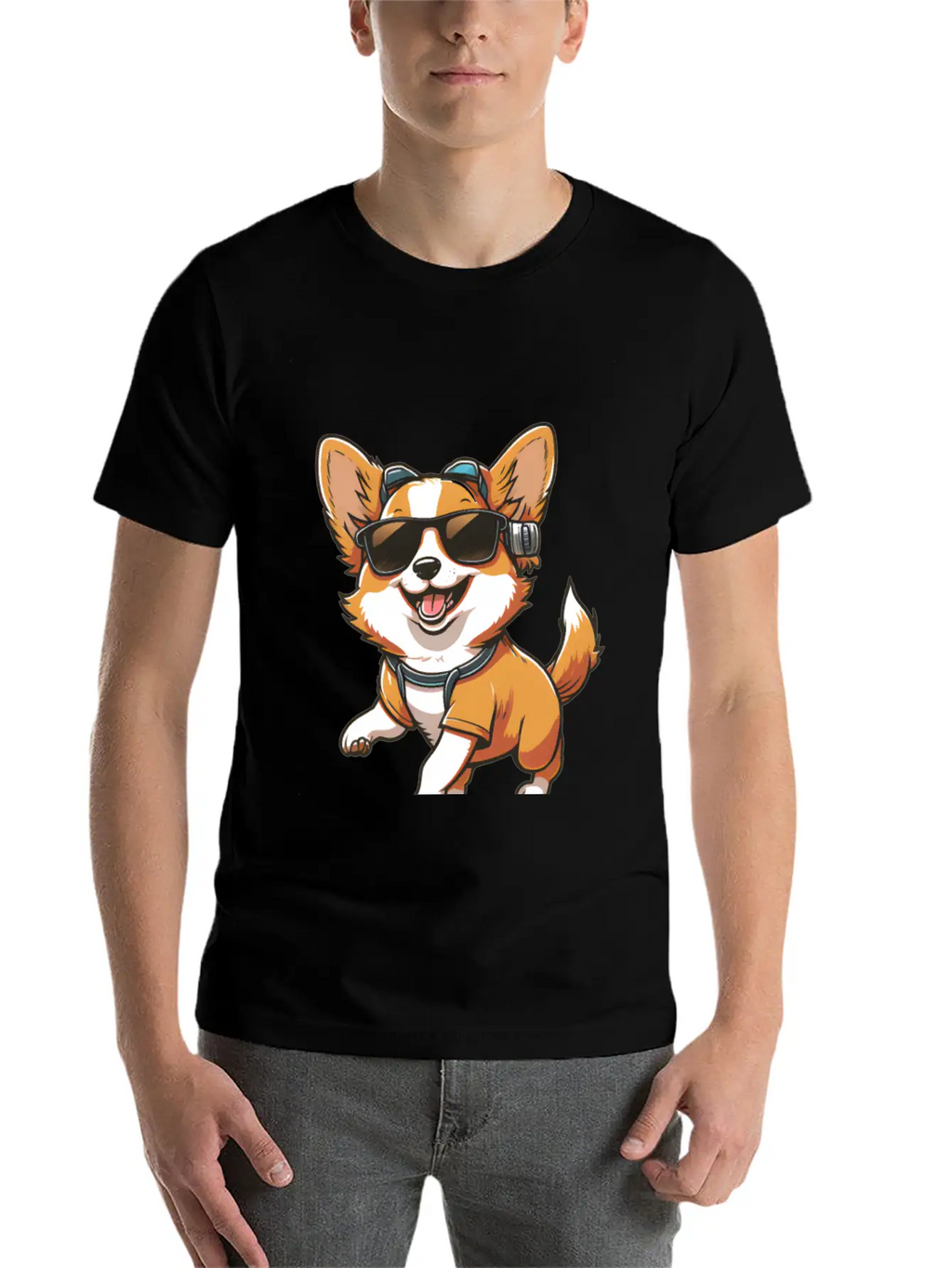 Kawaii Cute Dog For Dog Lover Essential Cotton Tee For Daily Outfits – Unisex Style