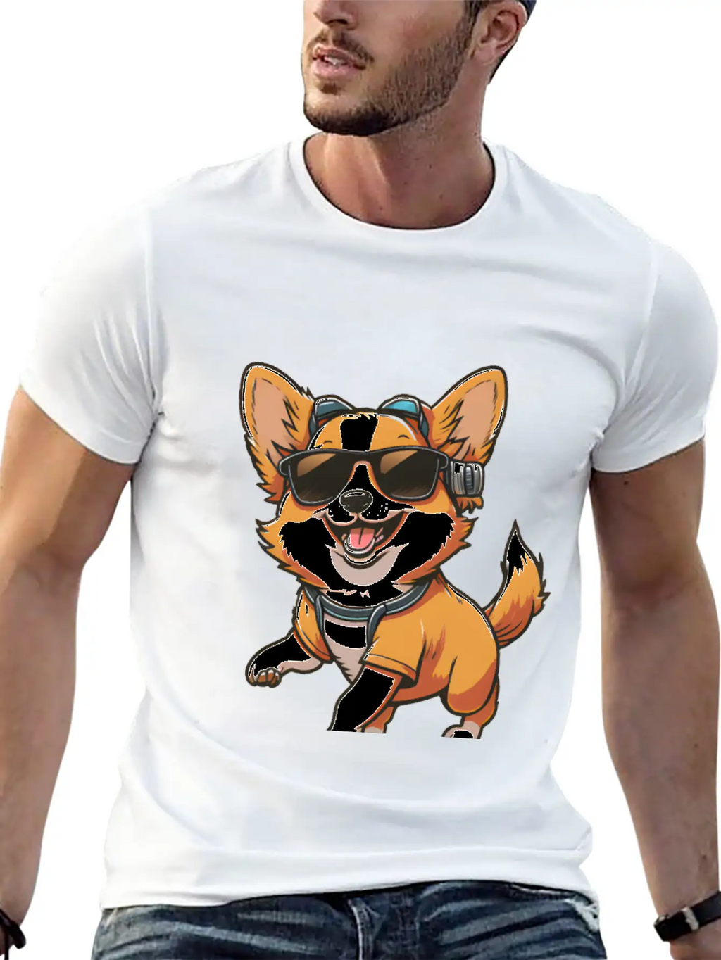 Kawaii Cute Dog For Dog Lover Essential Cotton Tee For Daily Outfits – Unisex Style