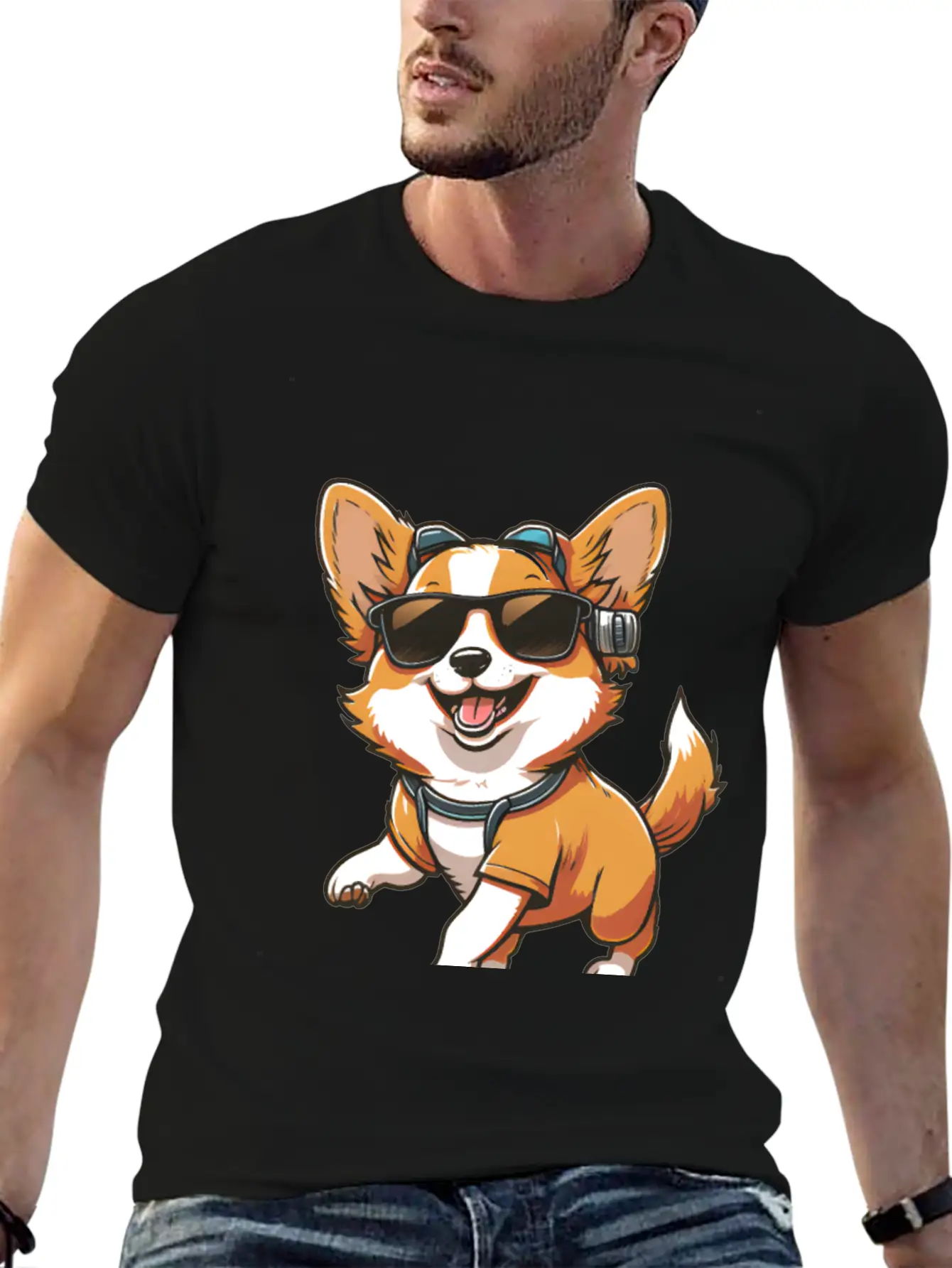Kawaii Cute Dog For Dog Lover Essential Cotton Tee For Daily Outfits – Unisex Style