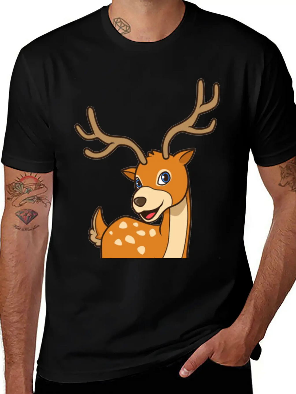 Kawaii Deer Timeless Short Sleeve Tee – Comfy And Minimalist Design