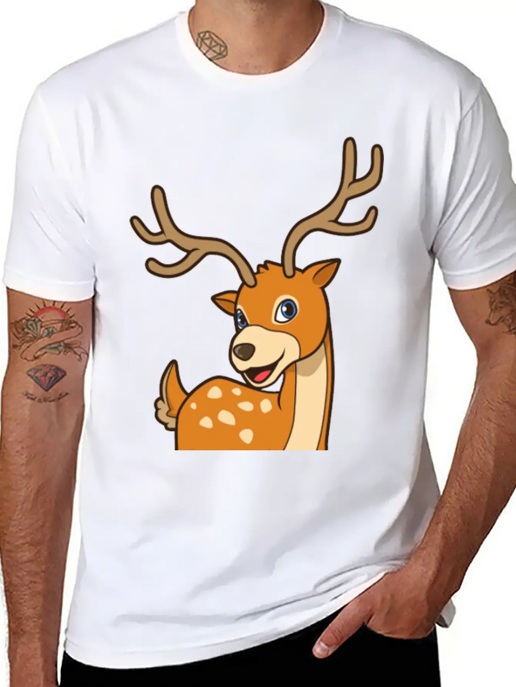 Kawaii Deer Timeless Short Sleeve Tee – Comfy And Minimalist Design