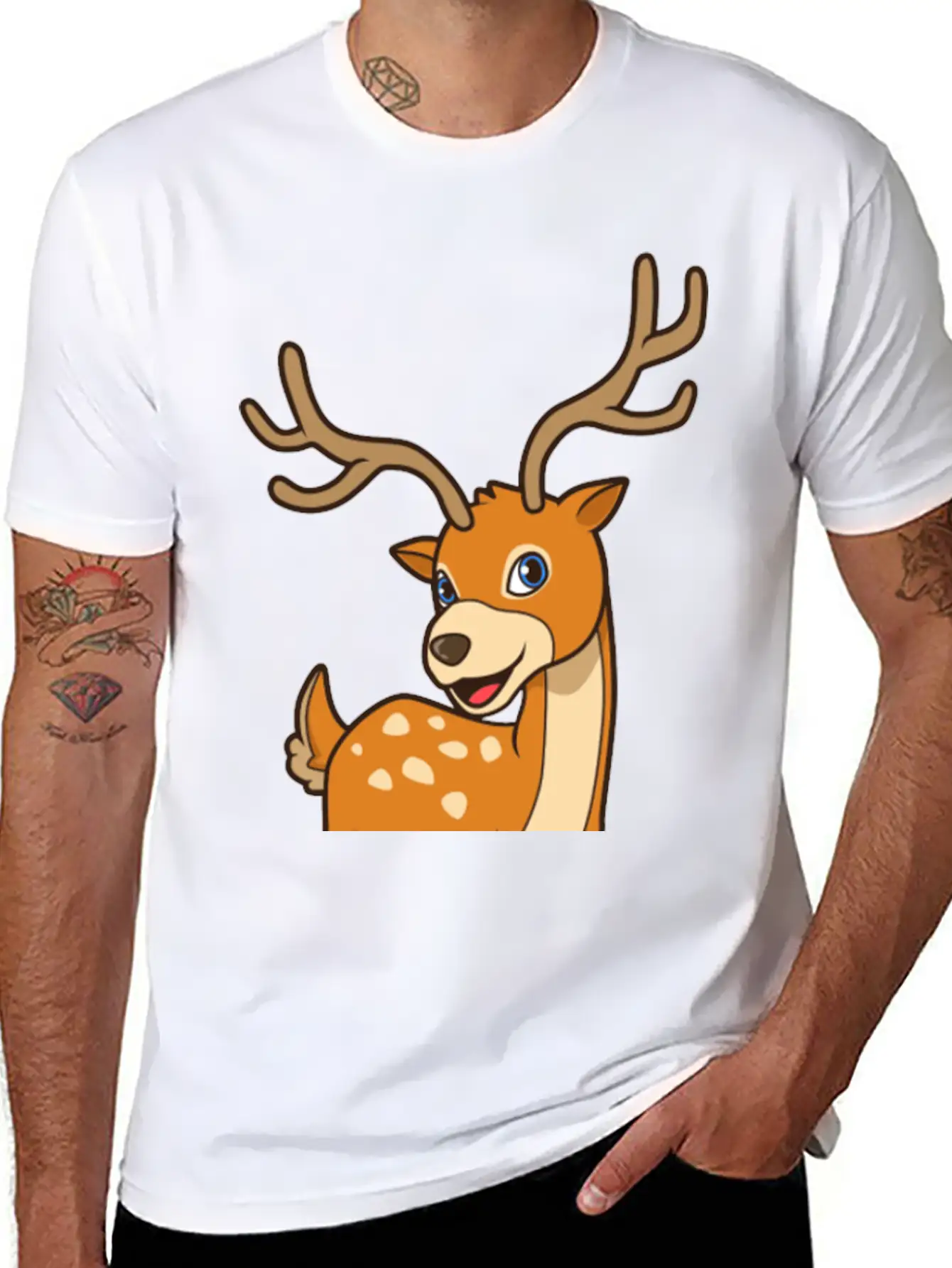 Kawaii Deer Timeless Short Sleeve Tee – Comfy And Minimalist Design
