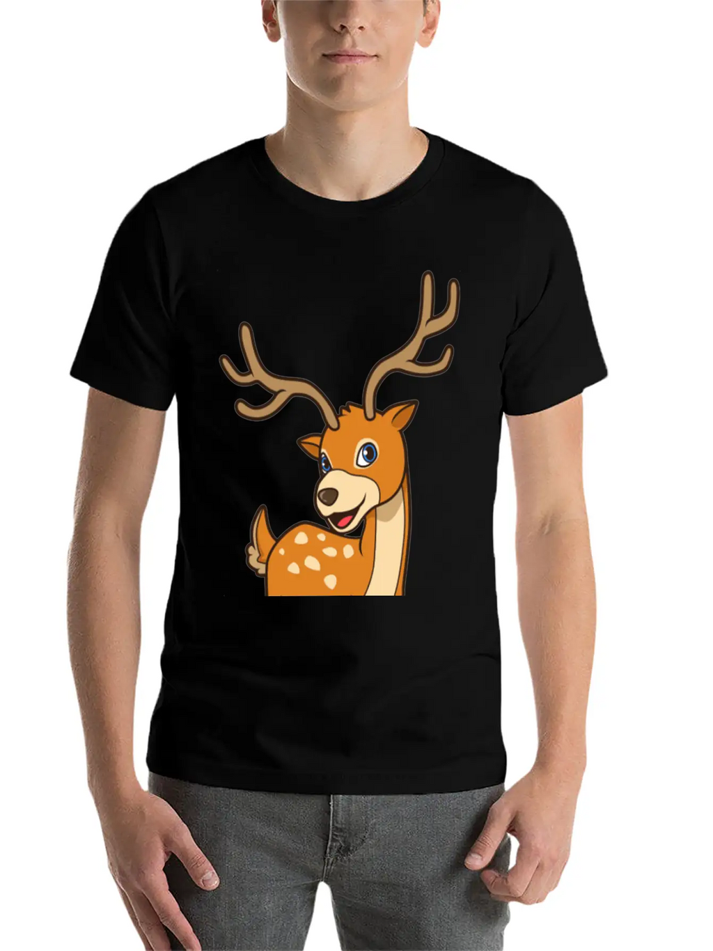 Kawaii Deer Timeless Short Sleeve Tee – Comfy And Minimalist Design