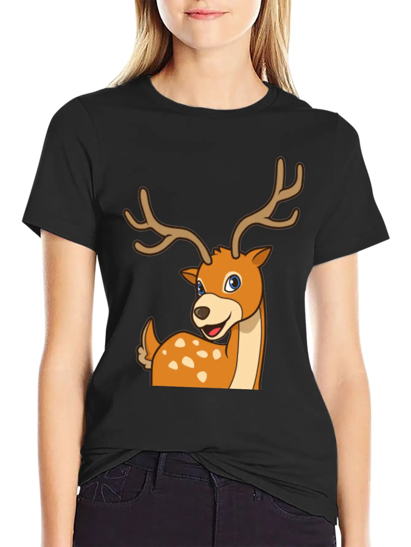 Kawaii Deer Timeless Short Sleeve Tee – Comfy And Minimalist Design