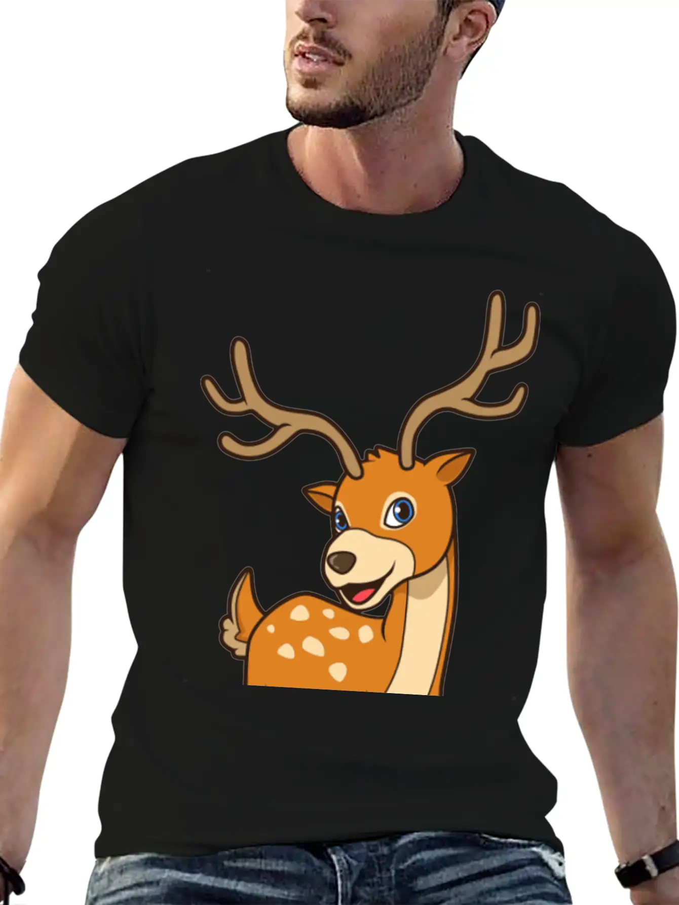 Kawaii Deer Timeless Short Sleeve Tee – Comfy And Minimalist Design