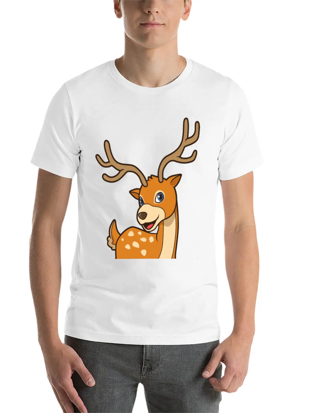 Kawaii Deer Timeless Short Sleeve Tee – Comfy And Minimalist Design
