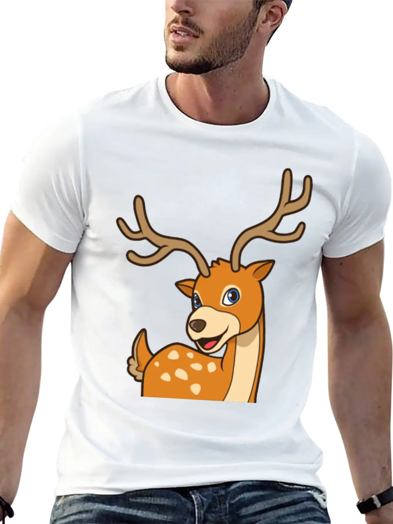 Kawaii Deer Timeless Short Sleeve Tee – Comfy And Minimalist Design