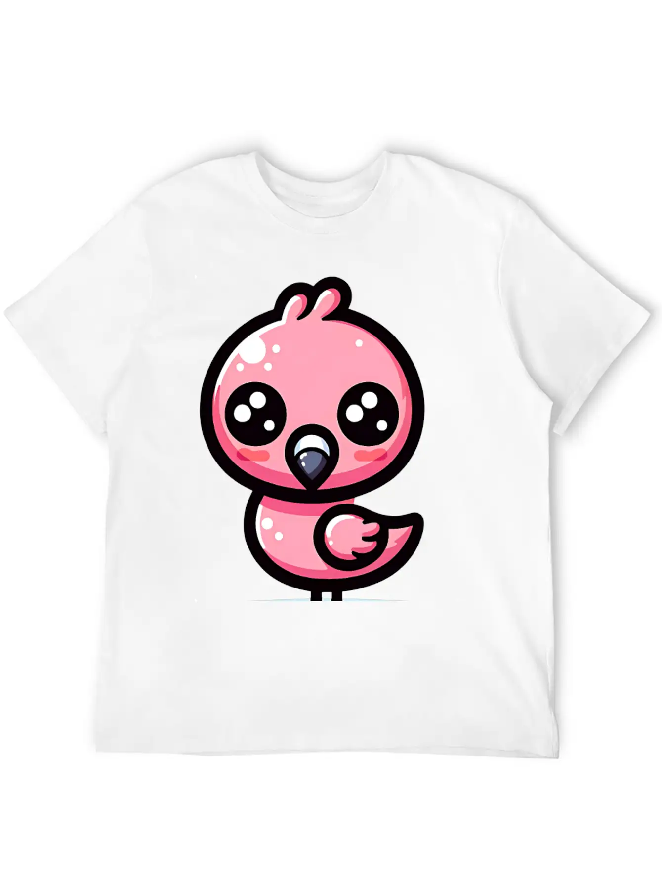 Kawaii Flamingo Classic Cotton Tee – Unisex Comfort For Any Season