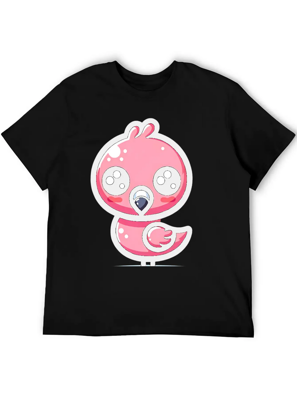 Kawaii Flamingo Classic Cotton Tee – Unisex Comfort For Any Season