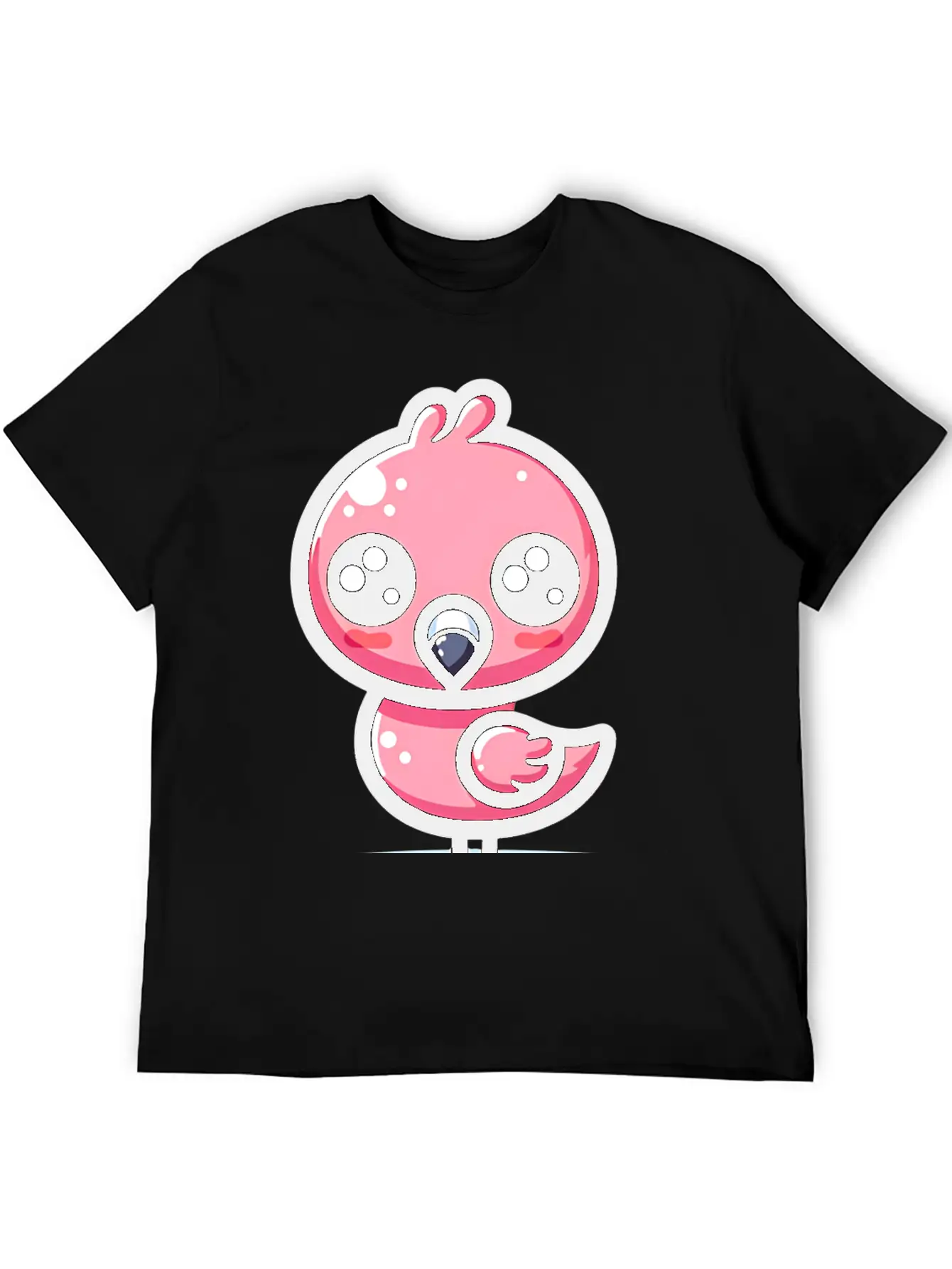 Kawaii Flamingo Classic Cotton Tee – Unisex Comfort For Any Season