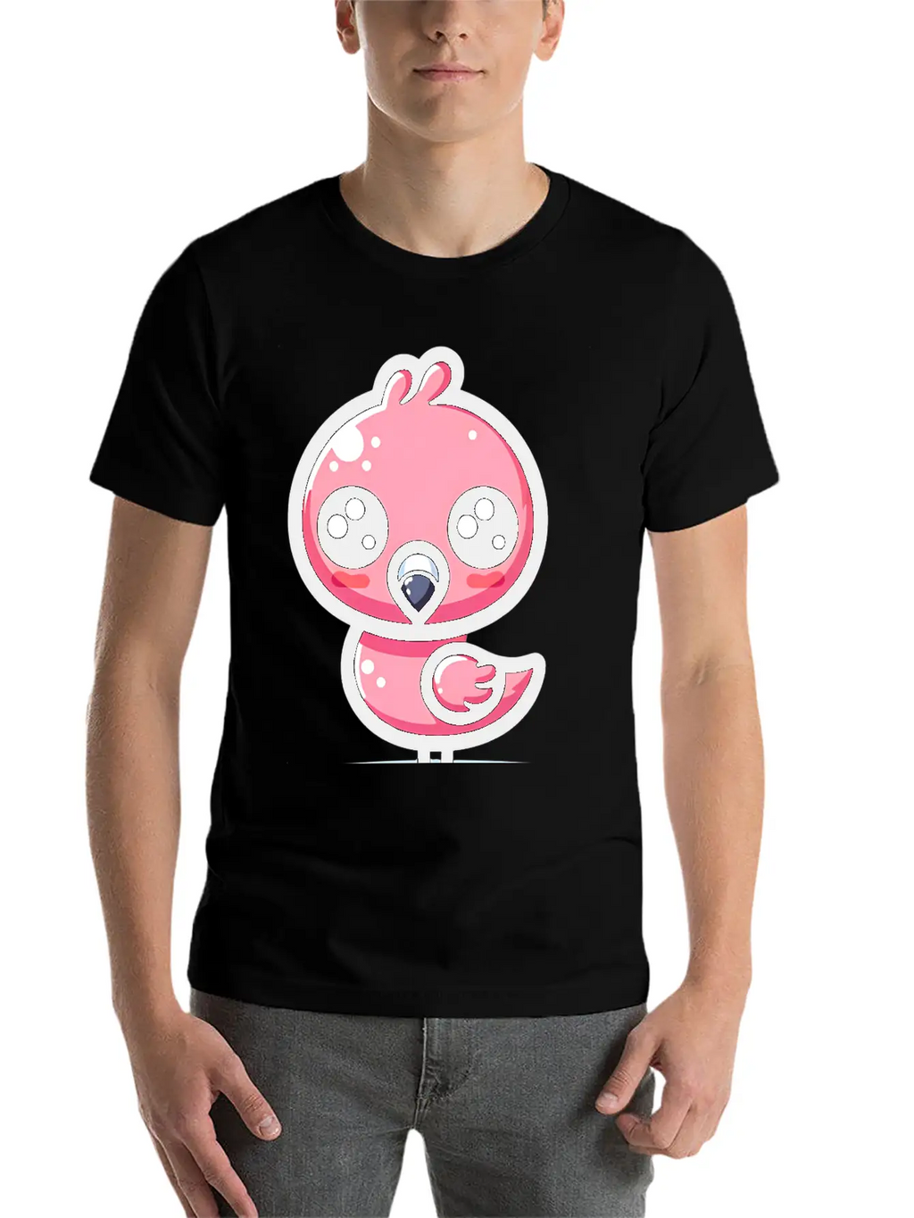 Kawaii Flamingo Classic Cotton Tee – Unisex Comfort For Any Season