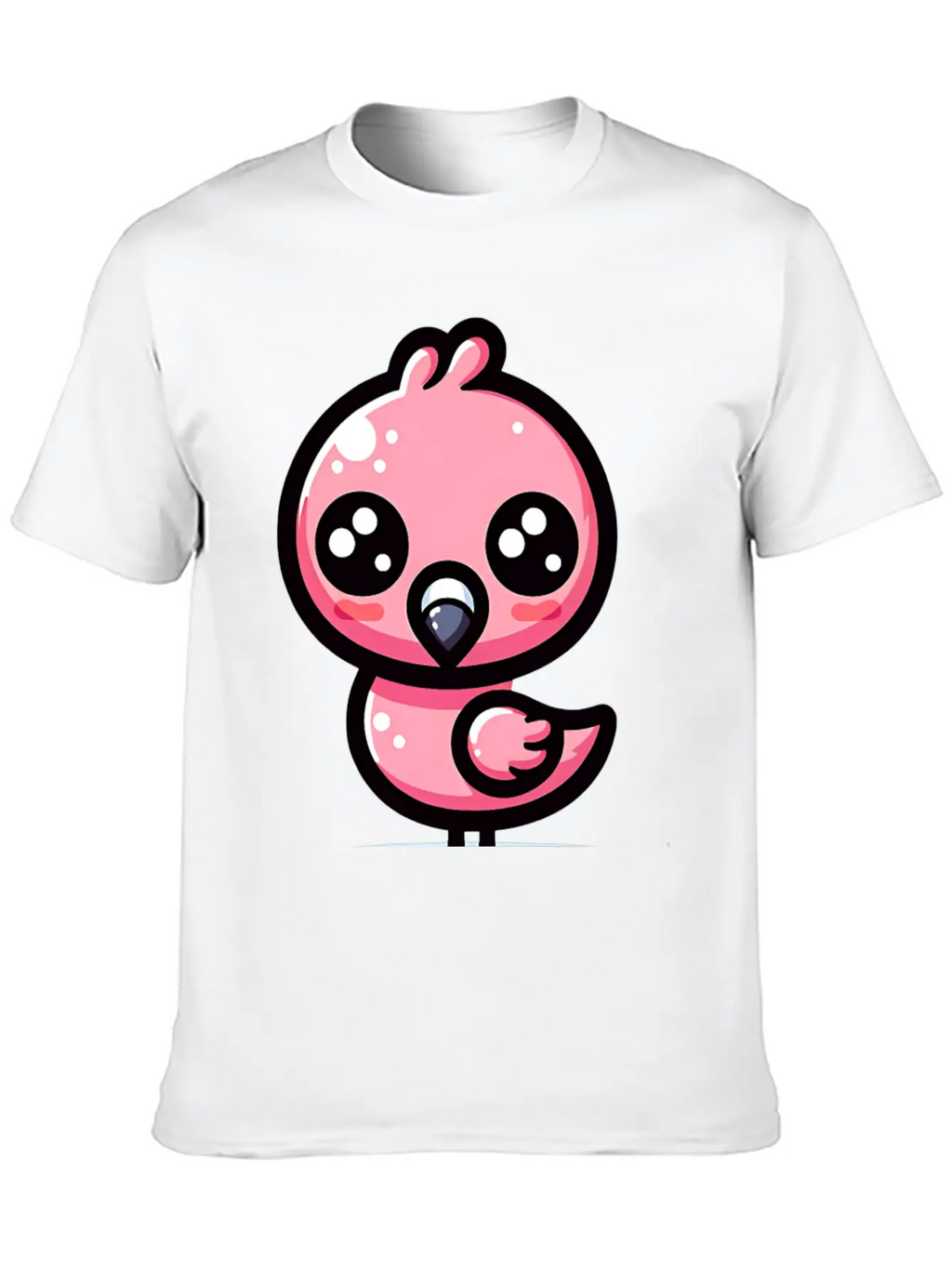 Kawaii Flamingo Classic Cotton Tee – Unisex Comfort For Any Season