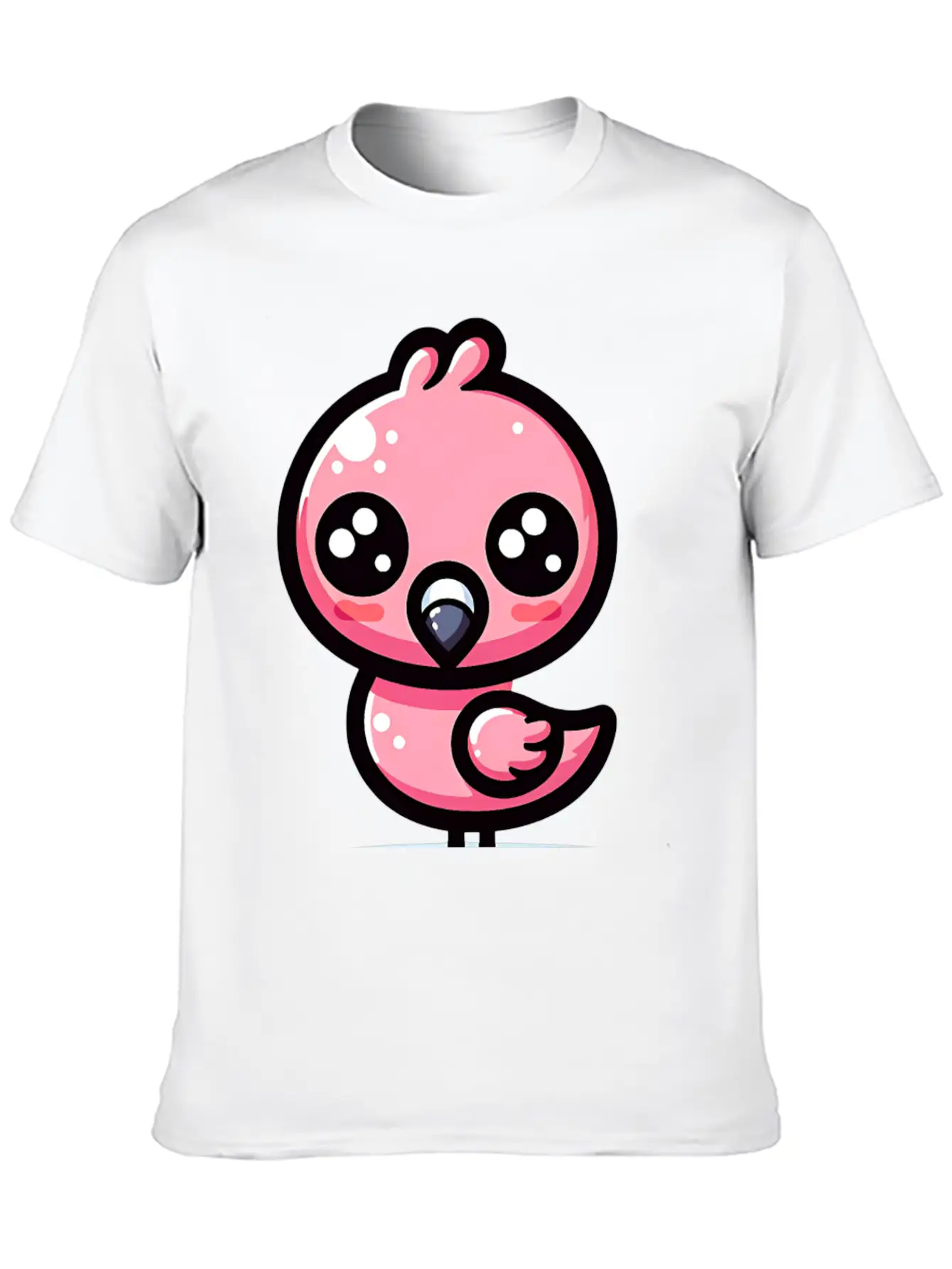 Kawaii Flamingo Classic Cotton Tee – Unisex Comfort For Any Season