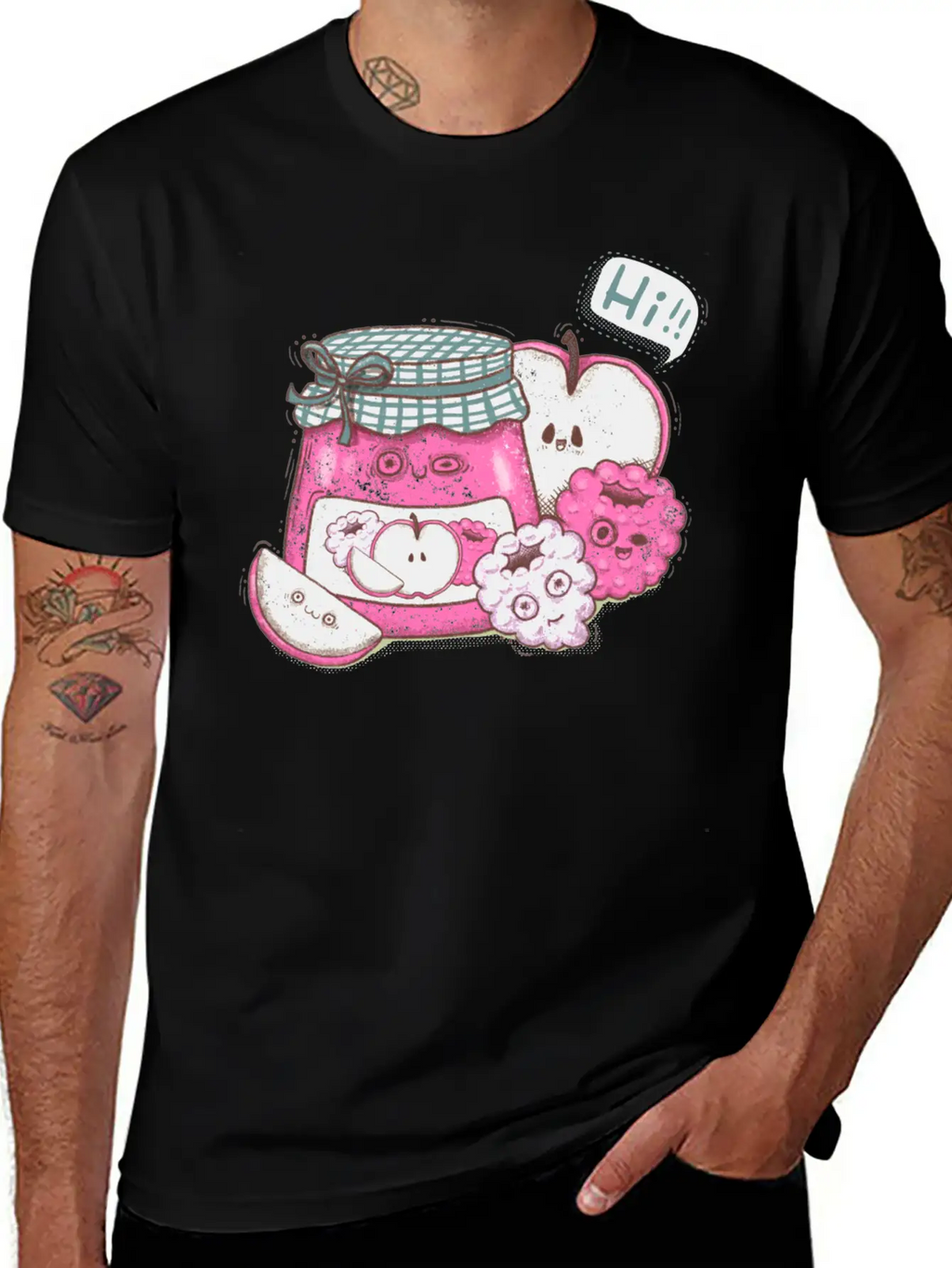 Kawaii Jam And Fruit Classic Cotton Tee – Unisex Comfort For Any Season