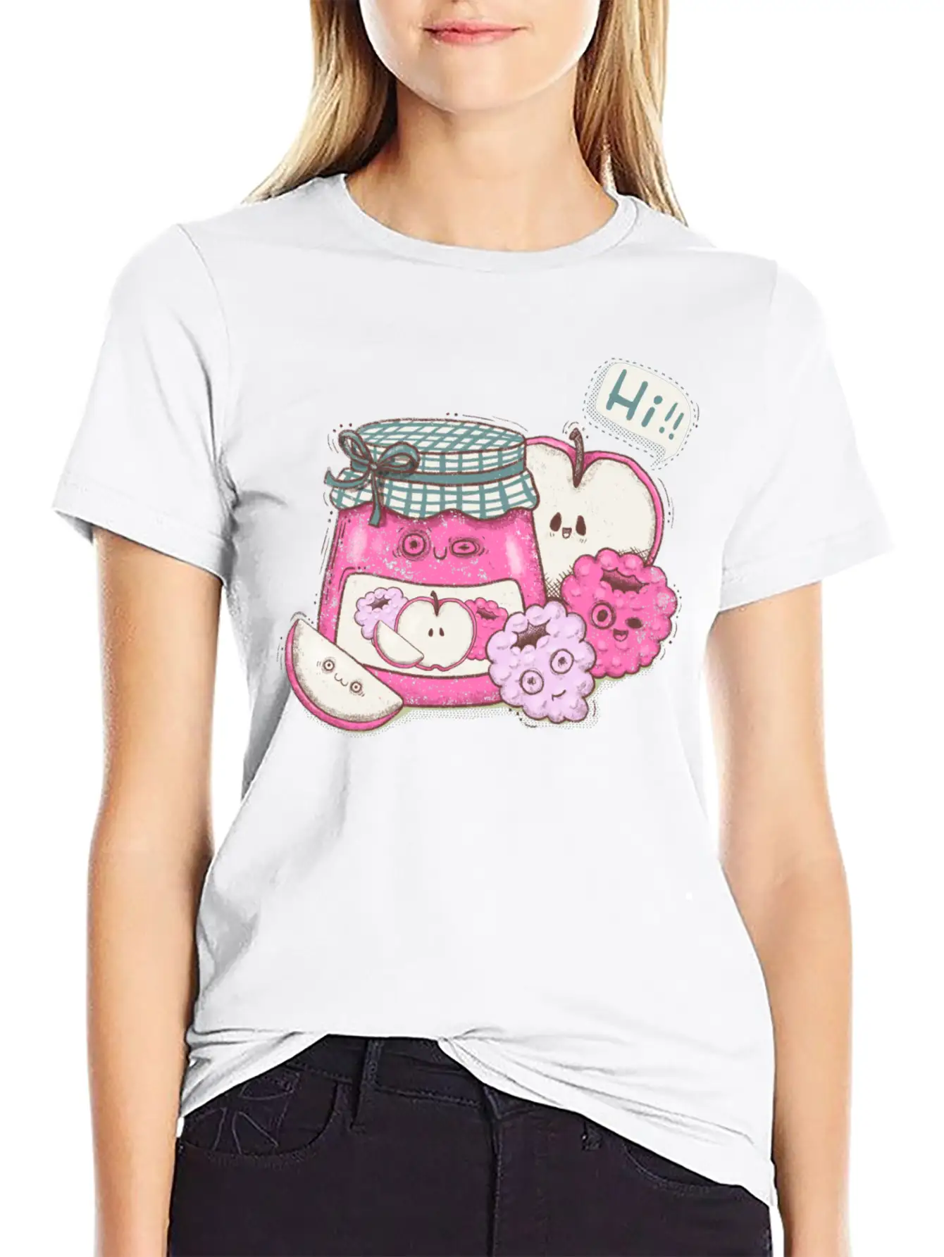 Kawaii Jam And Fruit Classic Cotton Tee – Unisex Comfort For Any Season