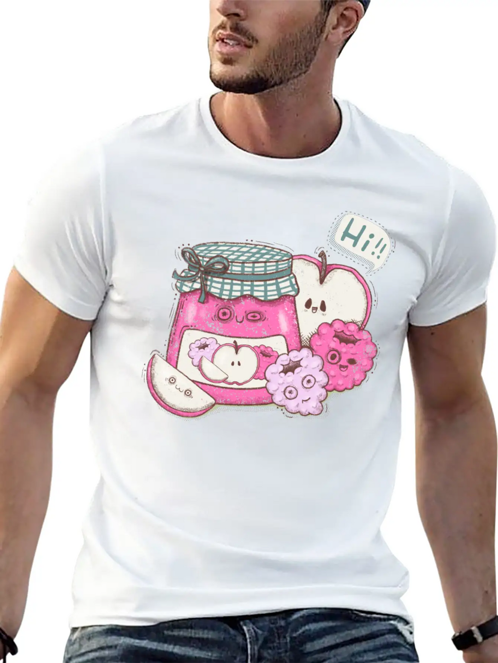 Kawaii Jam And Fruit Classic Cotton Tee – Unisex Comfort For Any Season