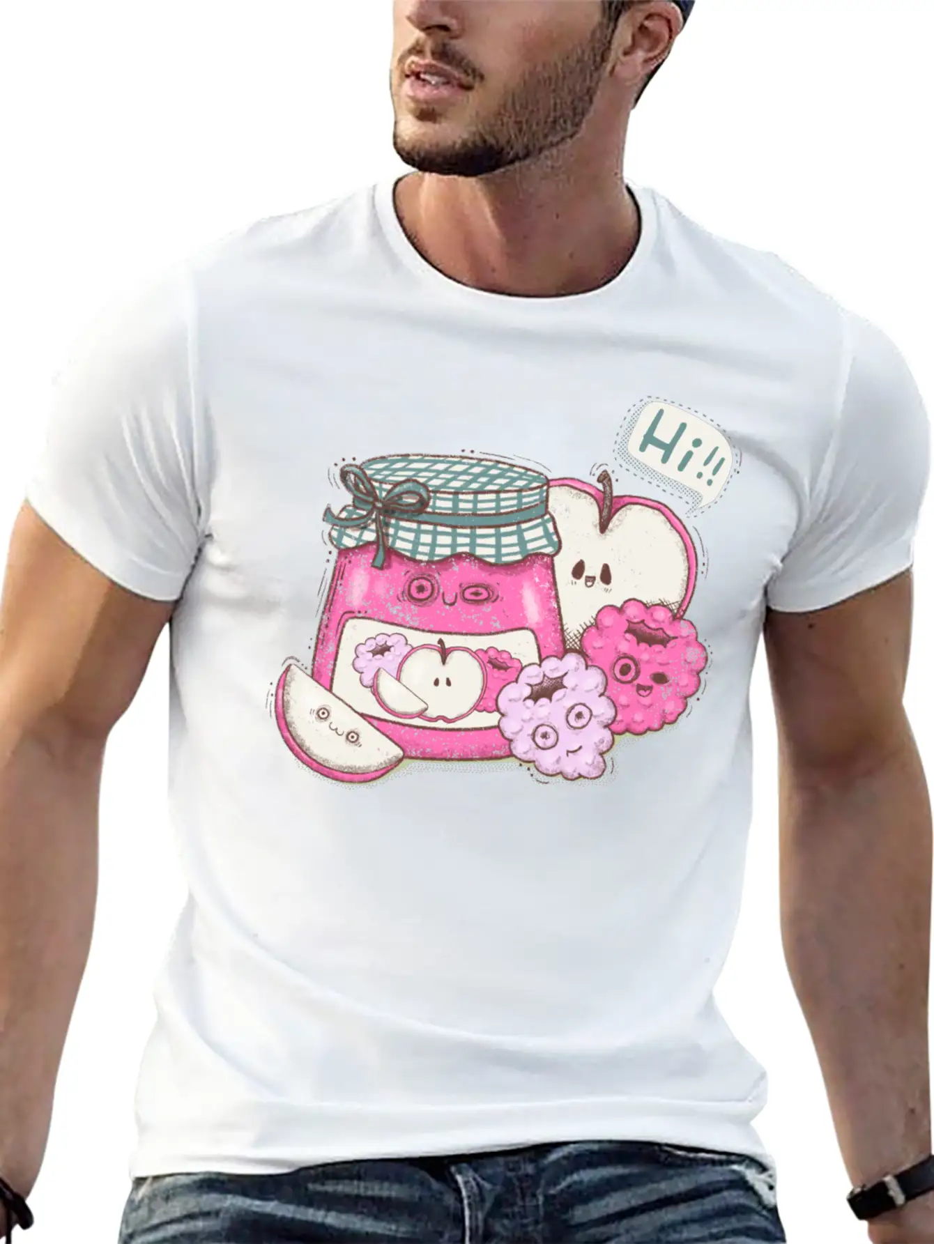 Kawaii Jam And Fruit Classic Cotton Tee – Unisex Comfort For Any Season