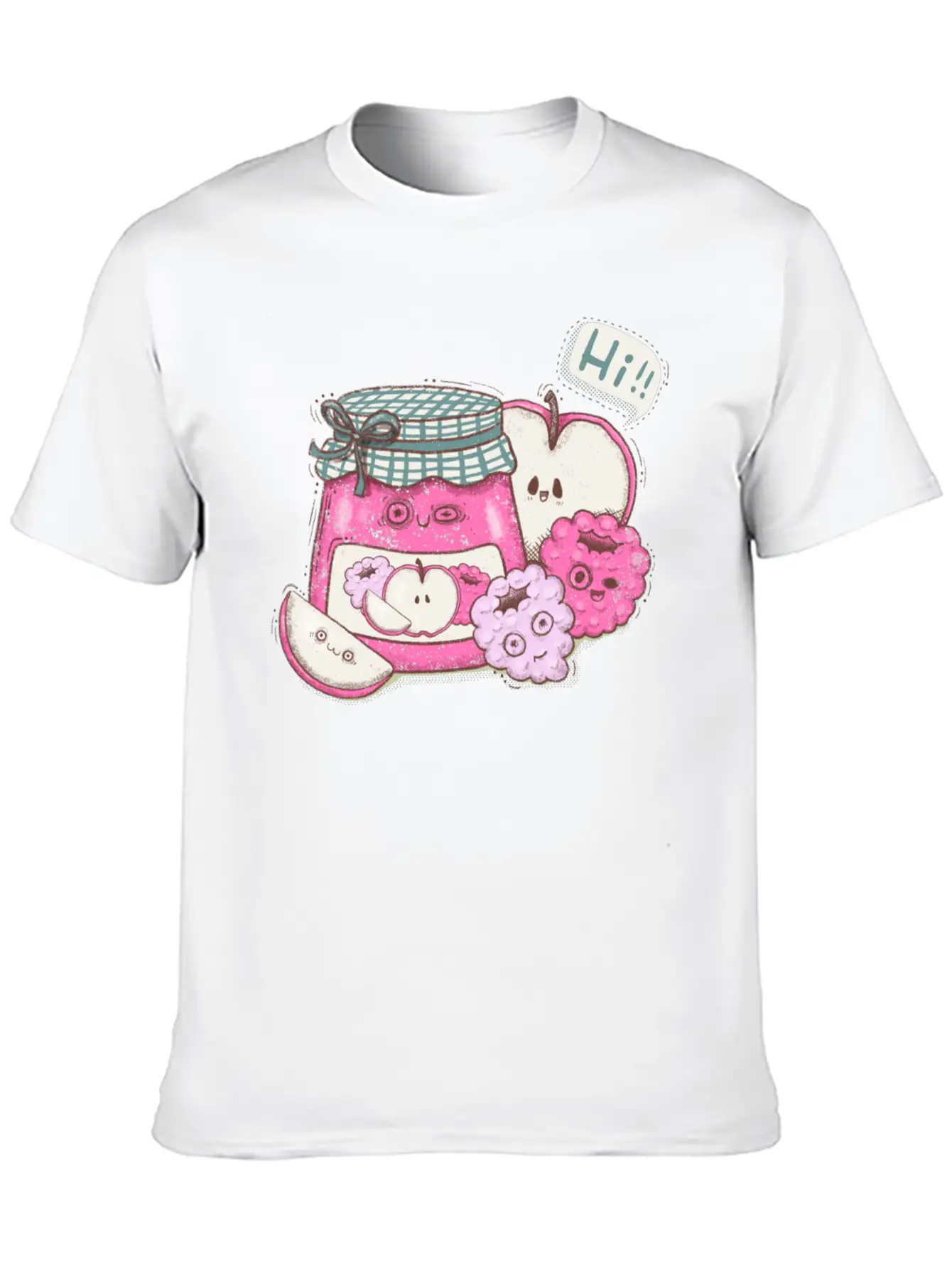 Kawaii Jam And Fruit Classic Cotton Tee – Unisex Comfort For Any Season