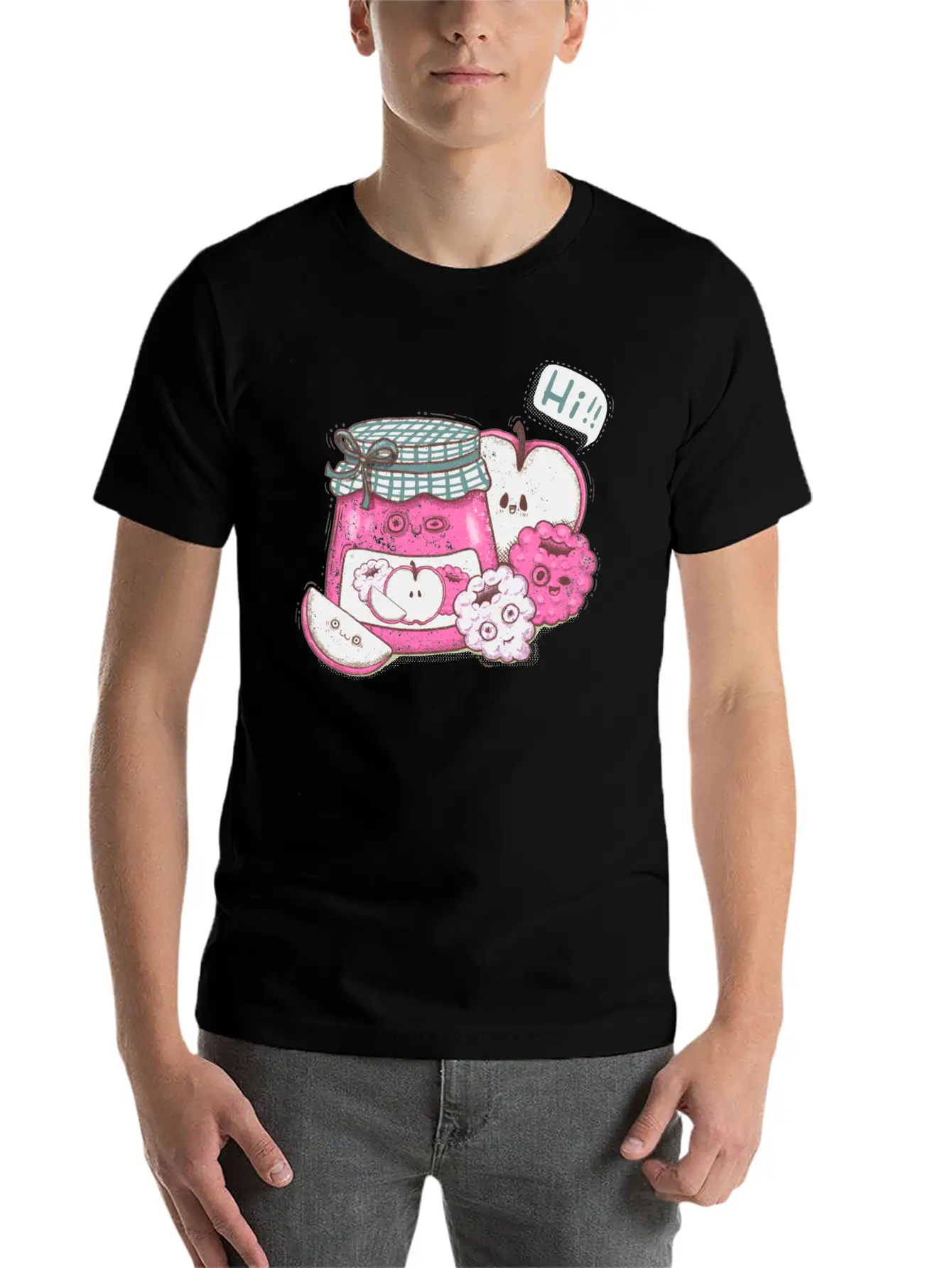 Kawaii Jam And Fruit Classic Cotton Tee – Unisex Comfort For Any Season