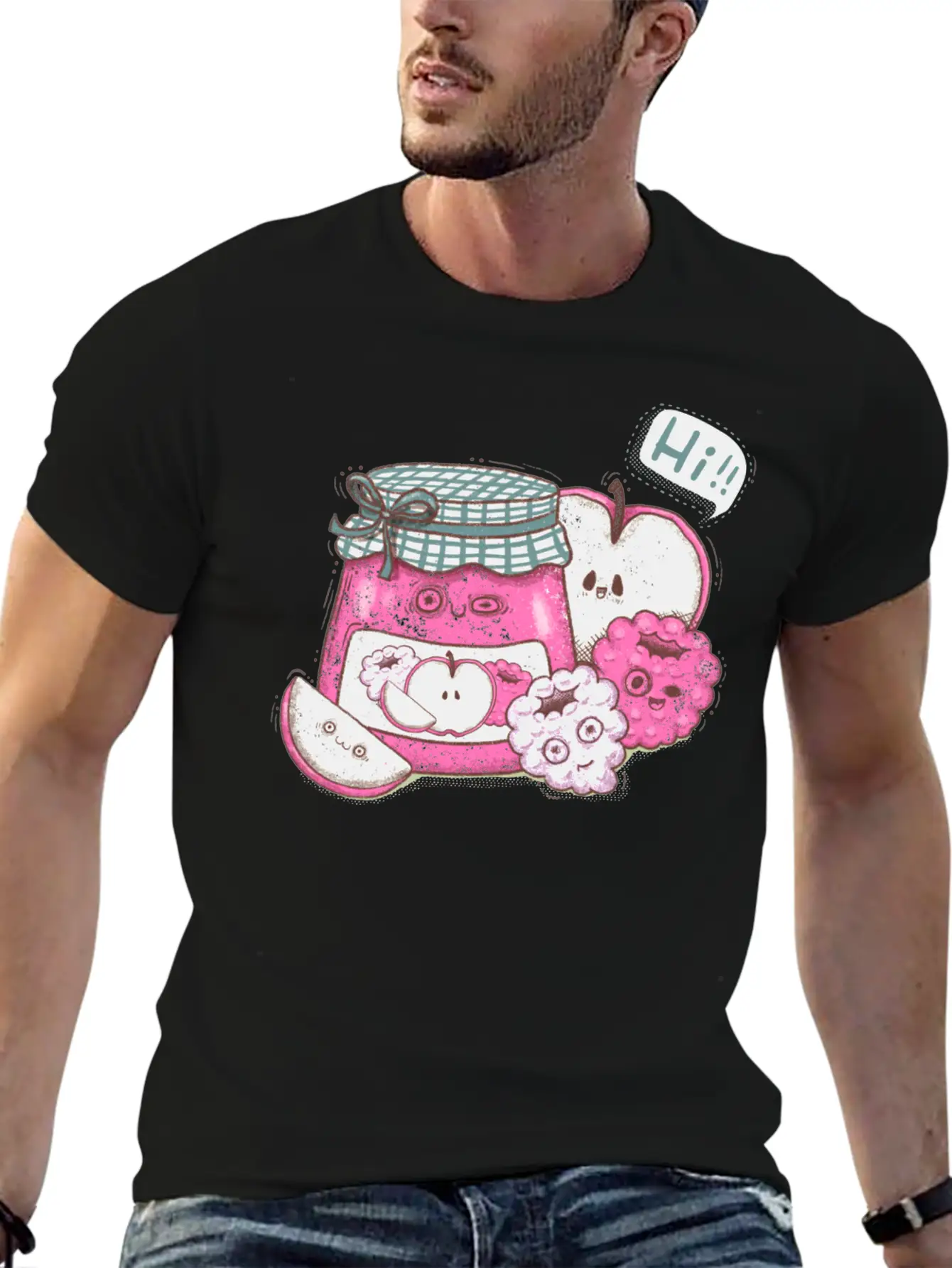 Kawaii Jam And Fruit Classic Cotton Tee – Unisex Comfort For Any Season
