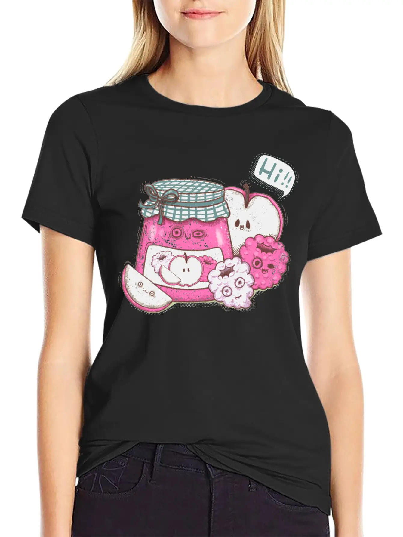 Kawaii Jam And Fruit Classic Cotton Tee – Unisex Comfort For Any Season