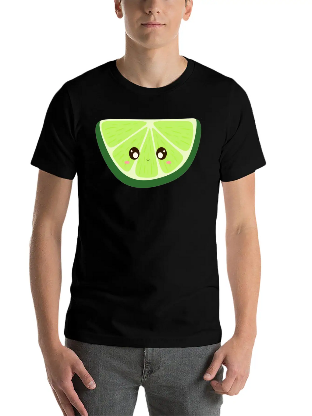 Kawaii Lime Basic Graphic T-Shirt – Daily Comfort In Soft Cotton