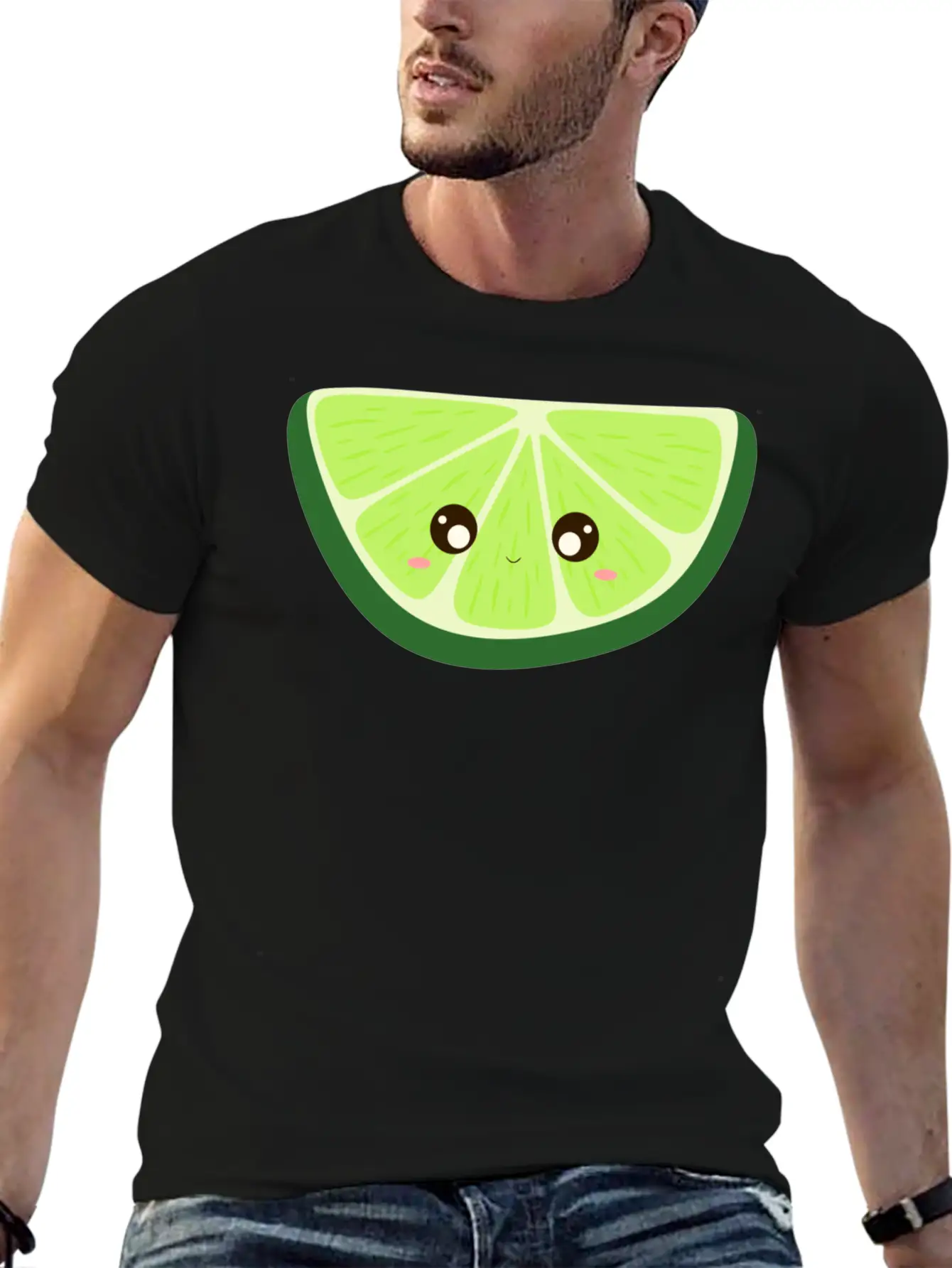Kawaii Lime Basic Graphic T-Shirt – Daily Comfort In Soft Cotton