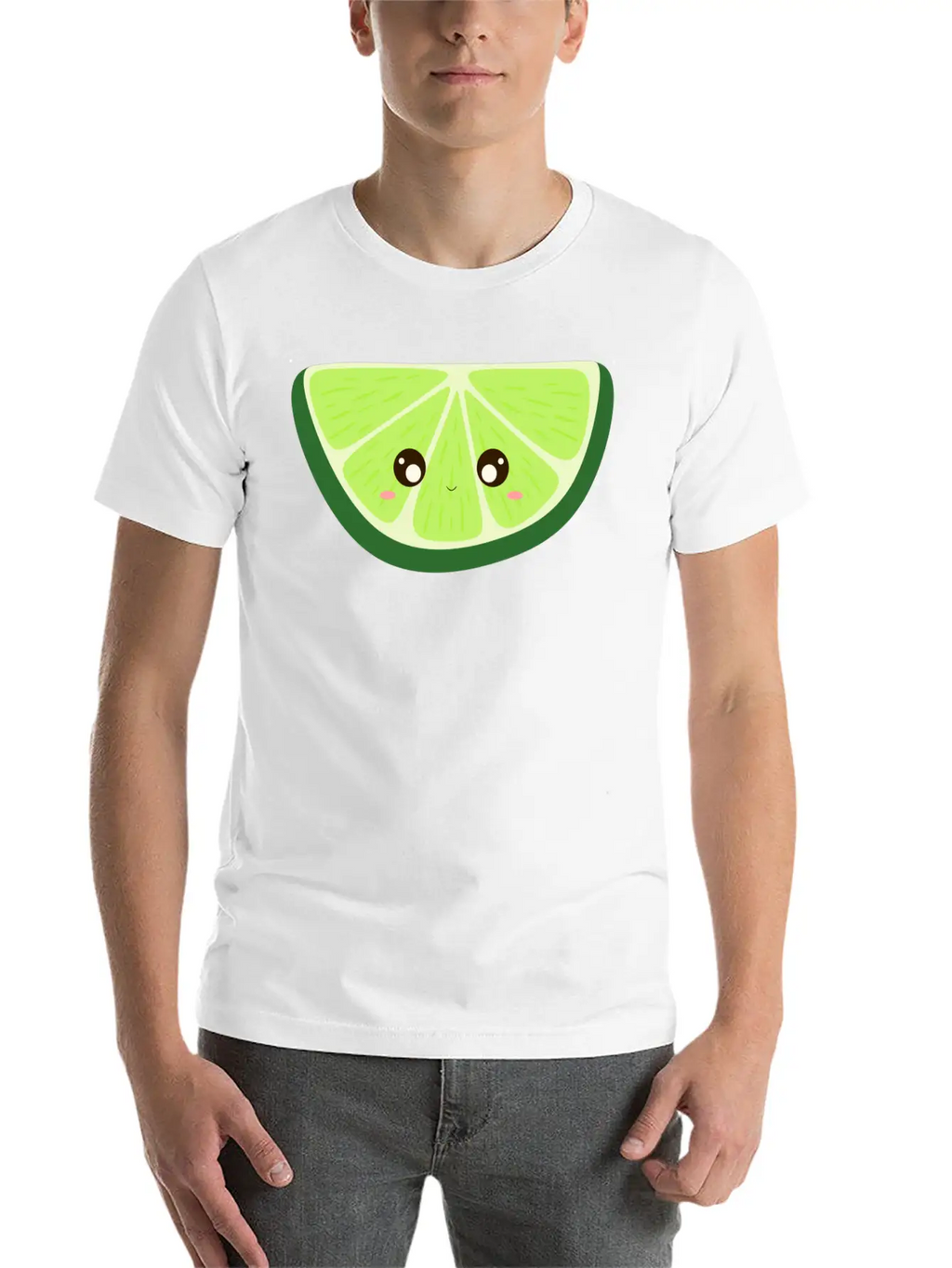 Kawaii Lime Basic Graphic T-Shirt – Daily Comfort In Soft Cotton