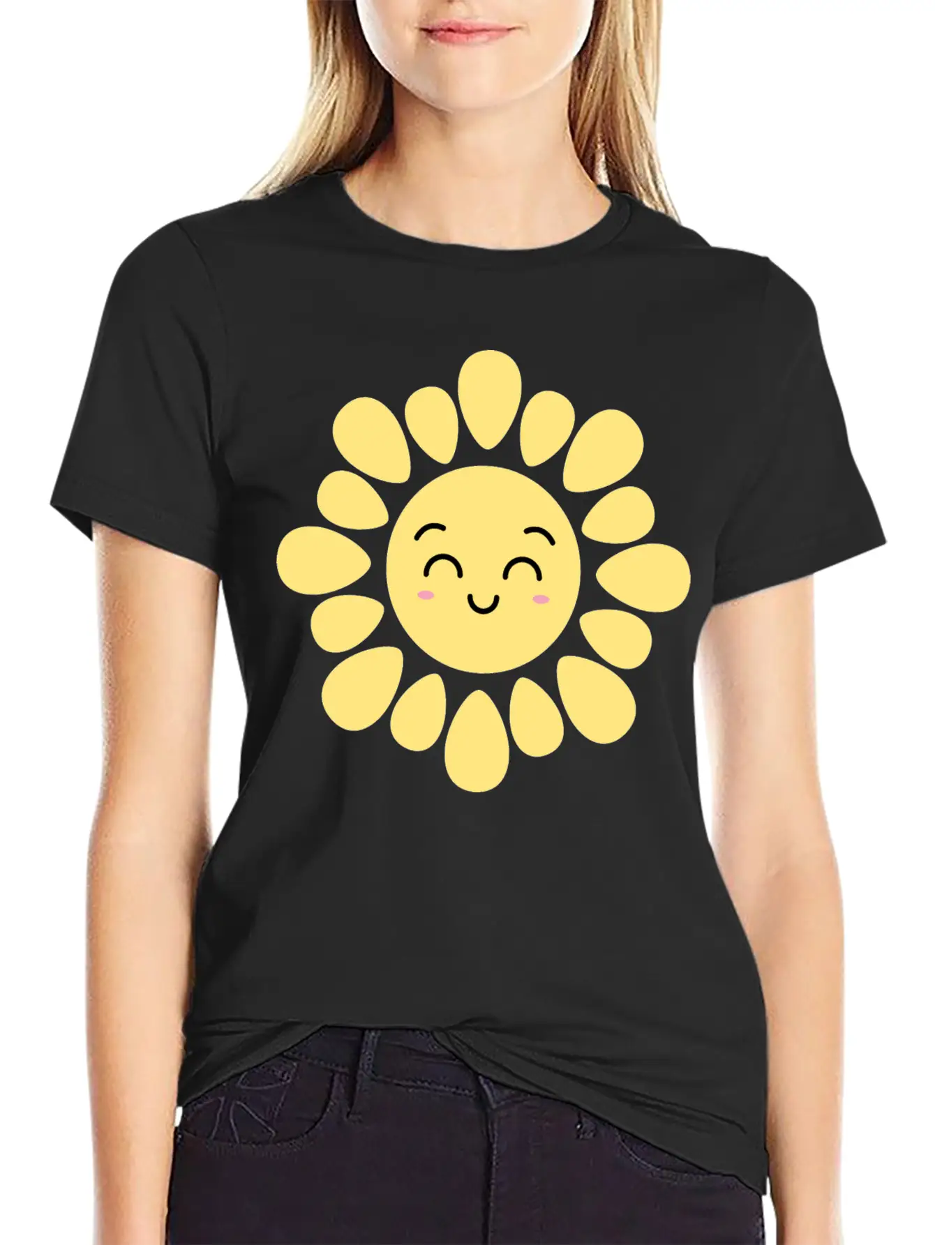 Kawaii Smile Sun Design | Cute Sun T-Shirt Unisex Casual T-Shirt – Clean Design For Daily Comfort