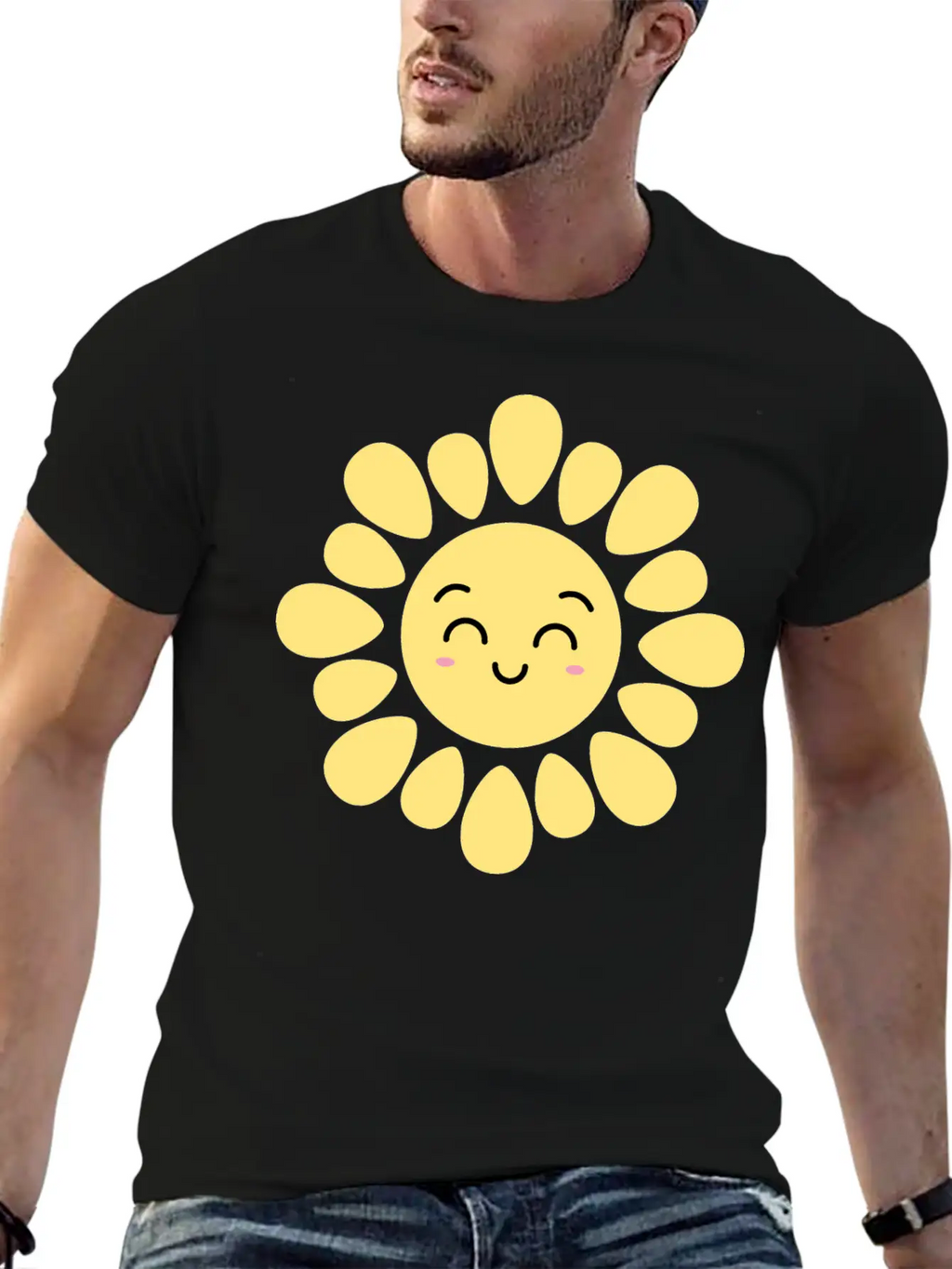 Kawaii Smile Sun Design | Cute Sun T-Shirt Unisex Casual T-Shirt – Clean Design For Daily Comfort