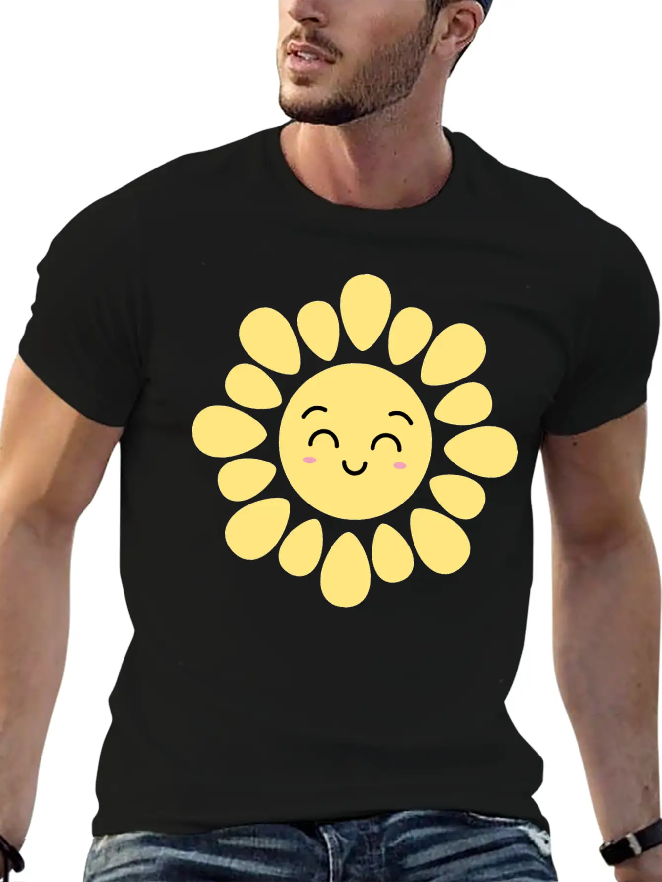Kawaii Smile Sun Design | Cute Sun T-Shirt Unisex Casual T-Shirt – Clean Design For Daily Comfort