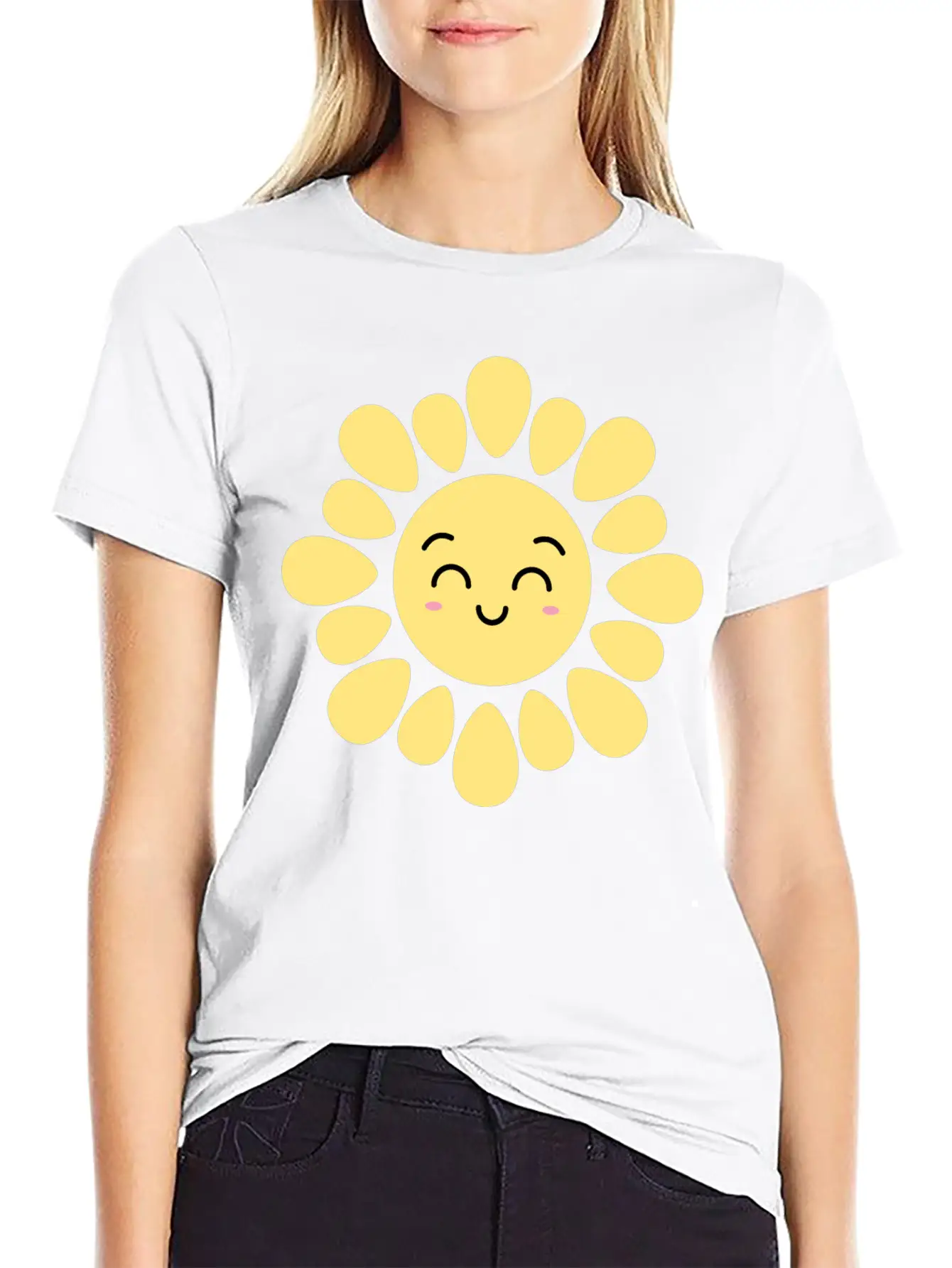 Kawaii Smile Sun Design | Cute Sun T-Shirt Unisex Casual T-Shirt – Clean Design For Daily Comfort