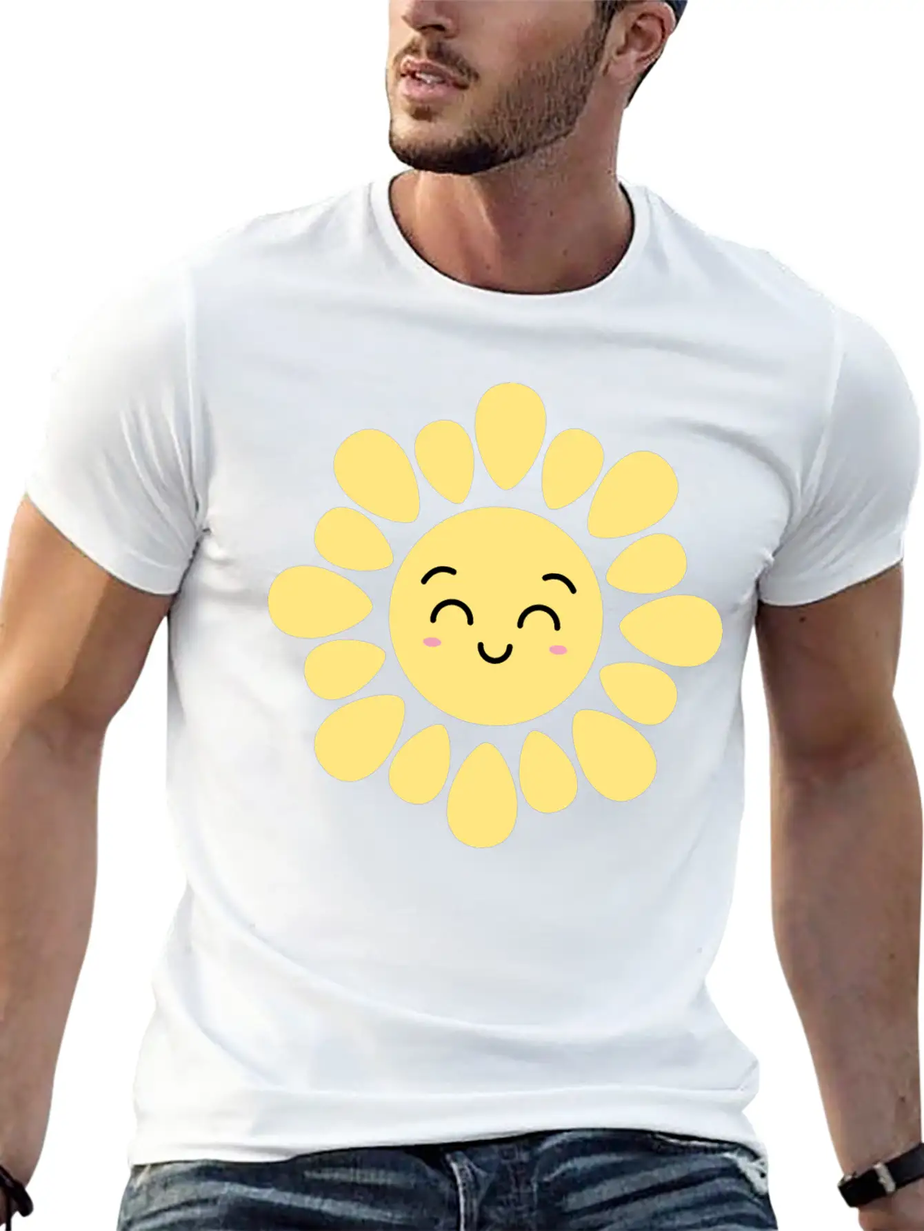 Kawaii Smile Sun Design | Cute Sun T-Shirt Unisex Casual T-Shirt – Clean Design For Daily Comfort