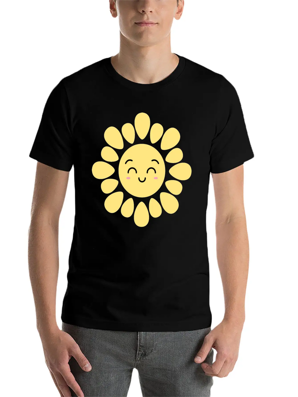 Kawaii Smile Sun Design | Cute Sun T-Shirt Unisex Casual T-Shirt – Clean Design For Daily Comfort
