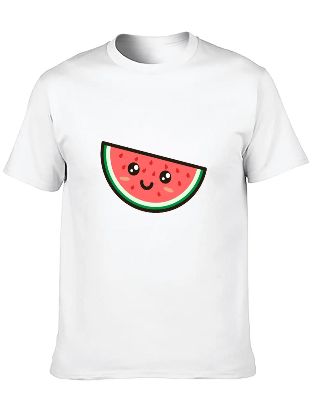 Kawaii Watermelon Essential Cotton Tee For Daily Outfits – Unisex Style
