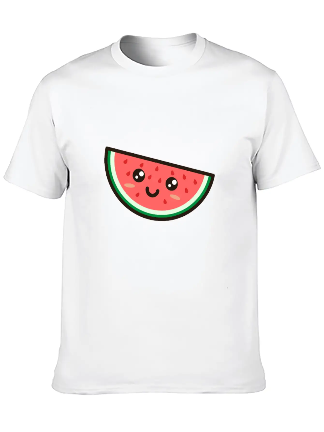 Kawaii Watermelon Essential Cotton Tee For Daily Outfits – Unisex Style