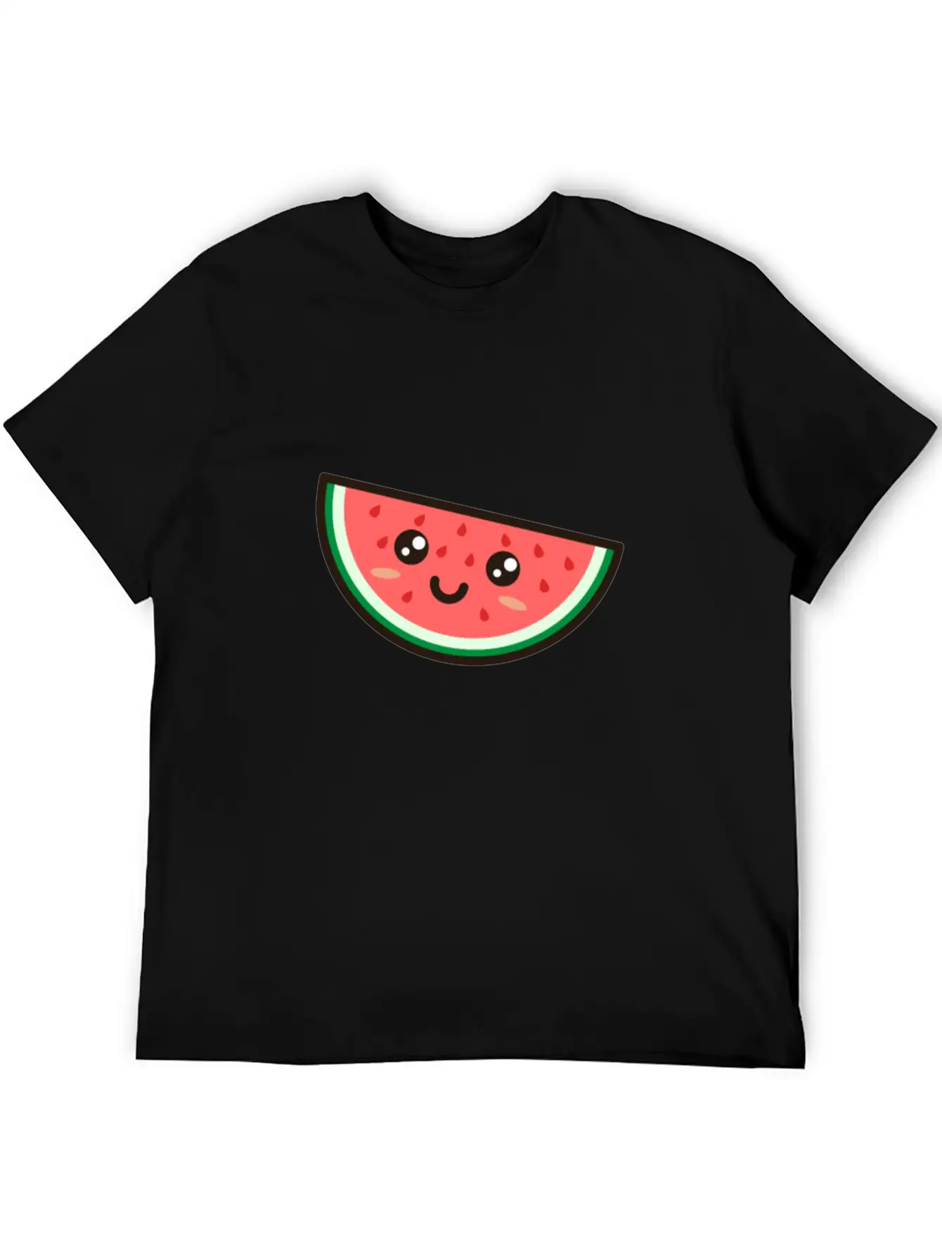 Kawaii Watermelon Essential Cotton Tee For Daily Outfits – Unisex Style