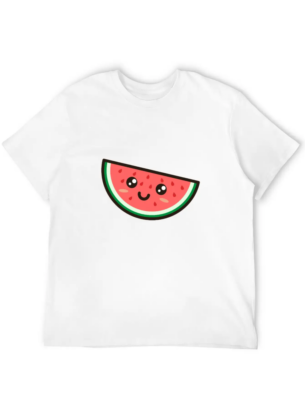 Kawaii Watermelon Essential Cotton Tee For Daily Outfits – Unisex Style