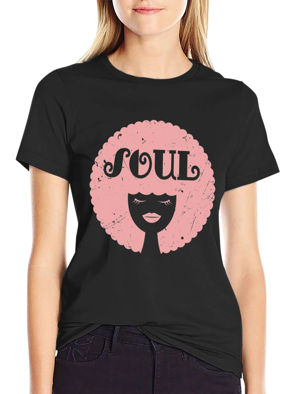 Soul Afro Graphic Tee - Black Unisex T-Shirt