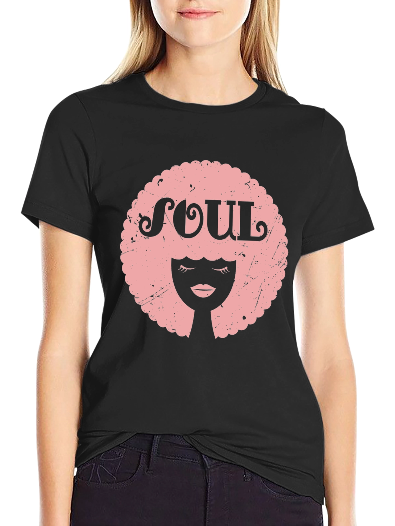 Soul Afro Graphic Tee - Black Unisex T-Shirt