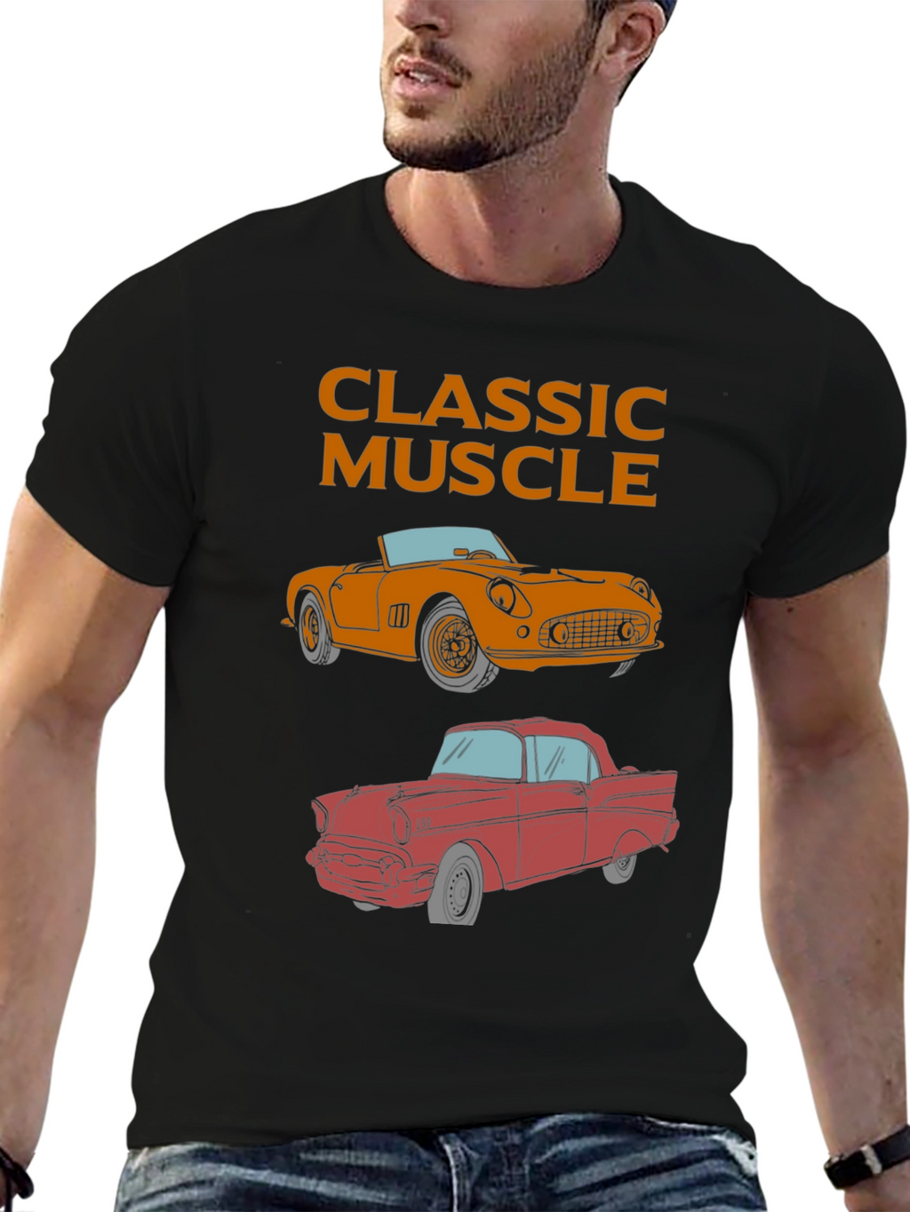 Classic Muscle Car T-Shirt - Automotive Enthusiast Tee