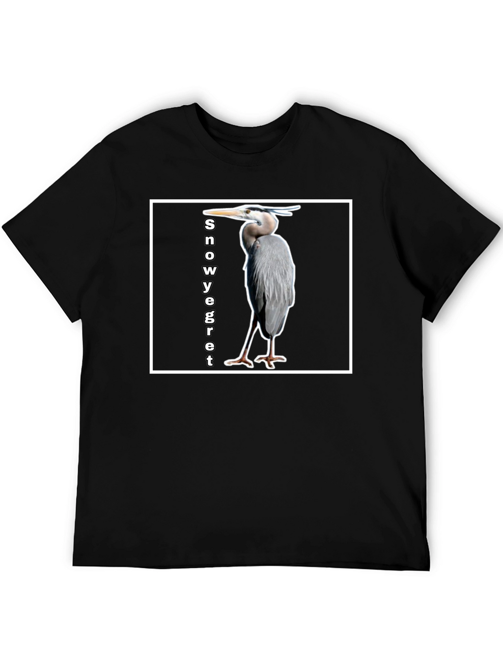 Snowy Egret Bird T-Shirt - Unique Graphic Tee