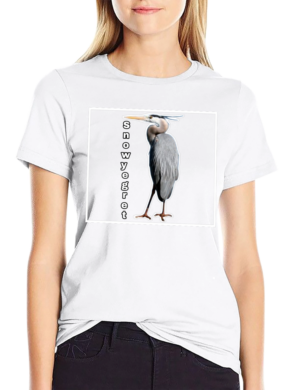 Snowy Egret Bird T-Shirt - Unique Graphic Tee